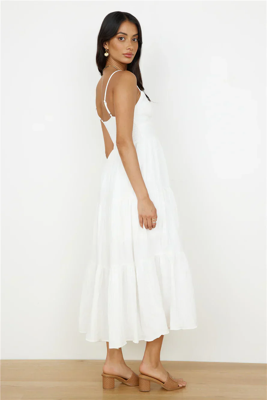 Share The Love Maxi Dress White - luluinthesky