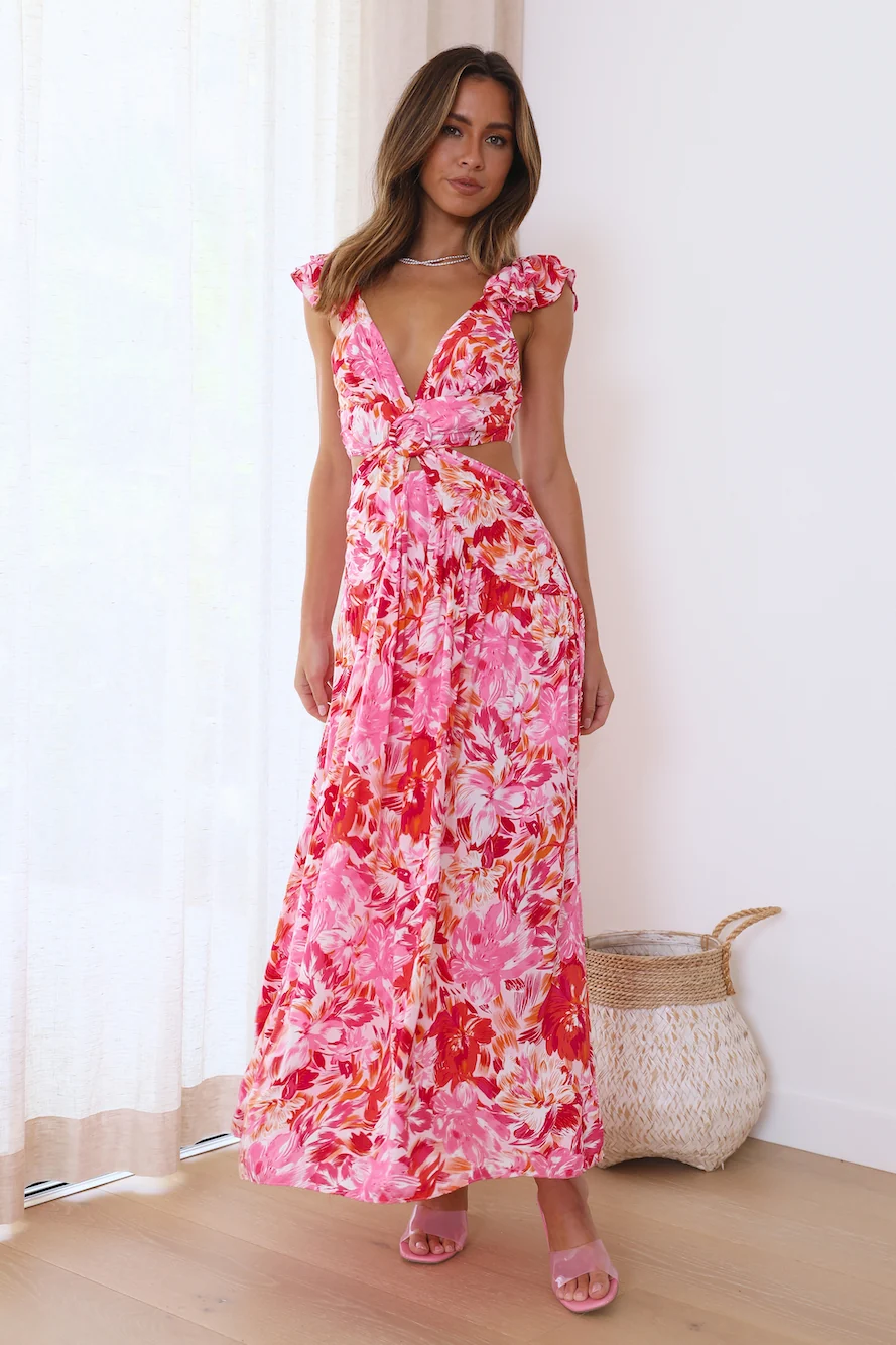 Love The Fit Midi Dress Pink
