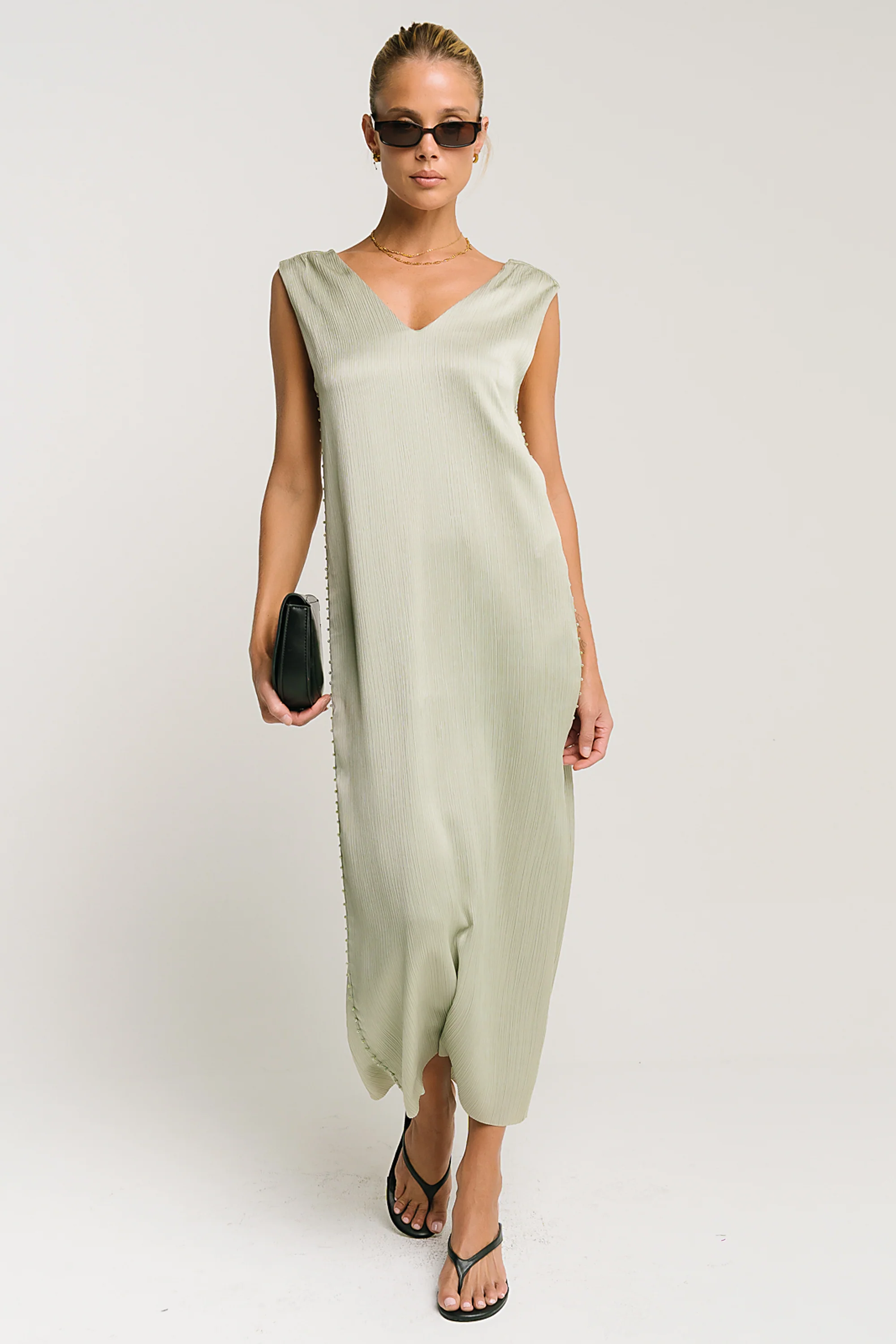 Helena Midi Dress in Sage