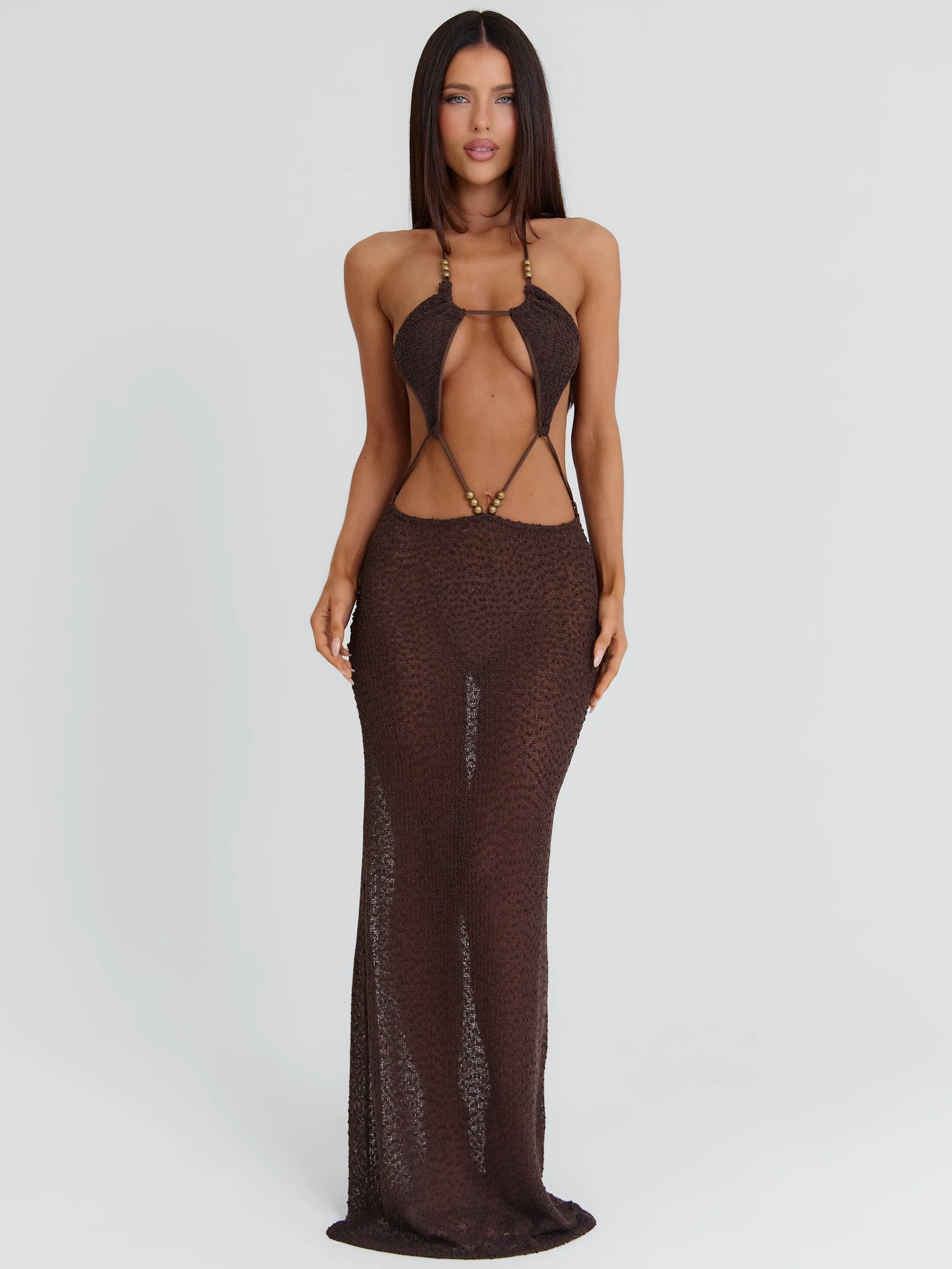 Della Maxi Dress Chocolate Brown