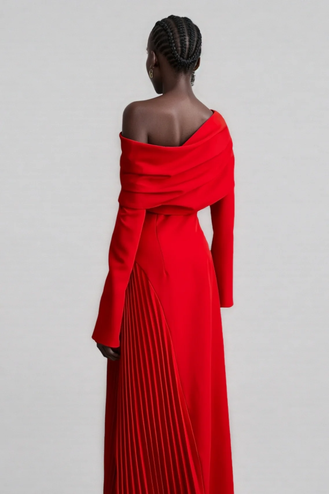 Kila Strapless Slant Neck Maxi Dress
