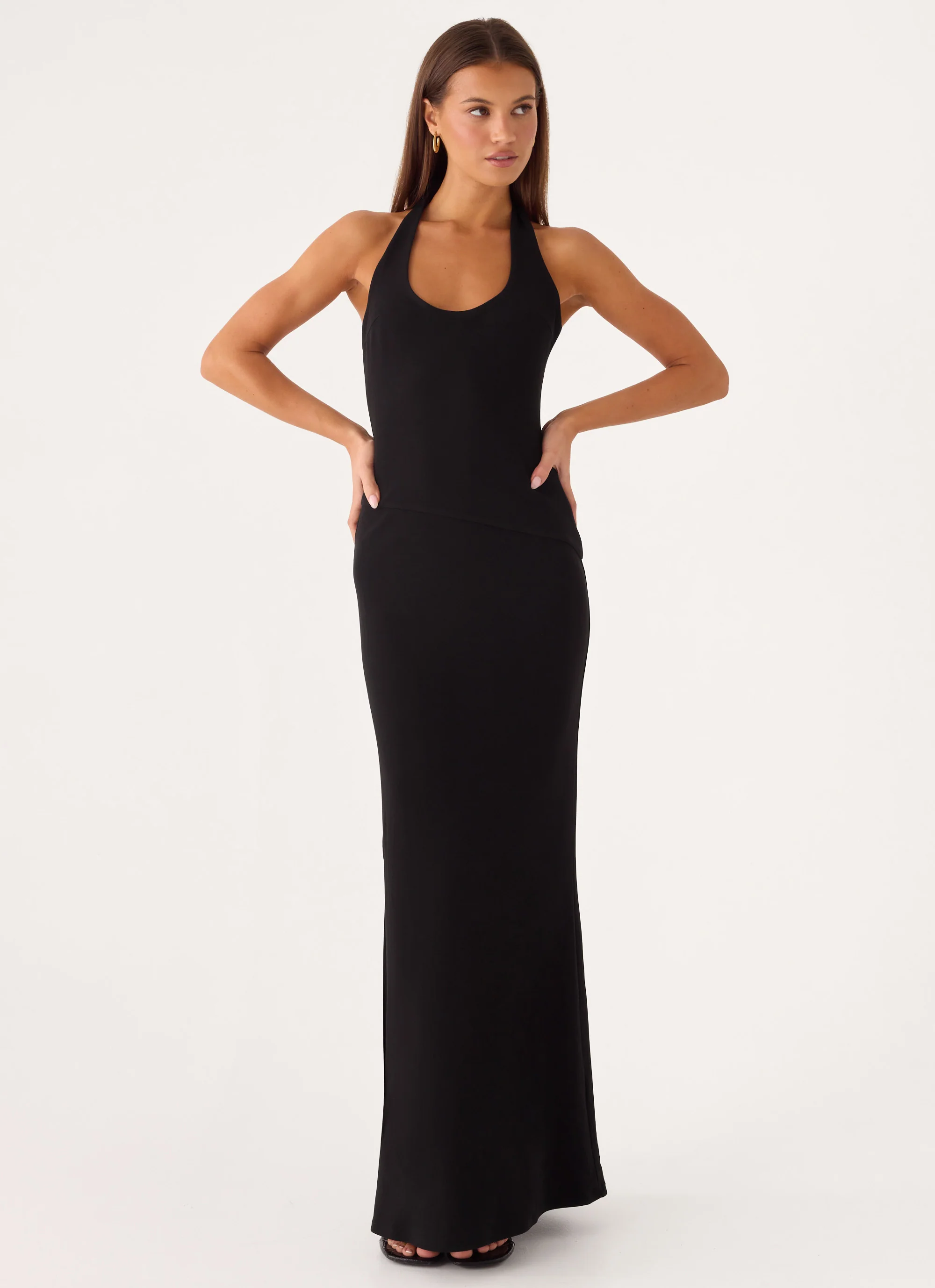 Nardin Maxi Dress - Black - luluinthesky