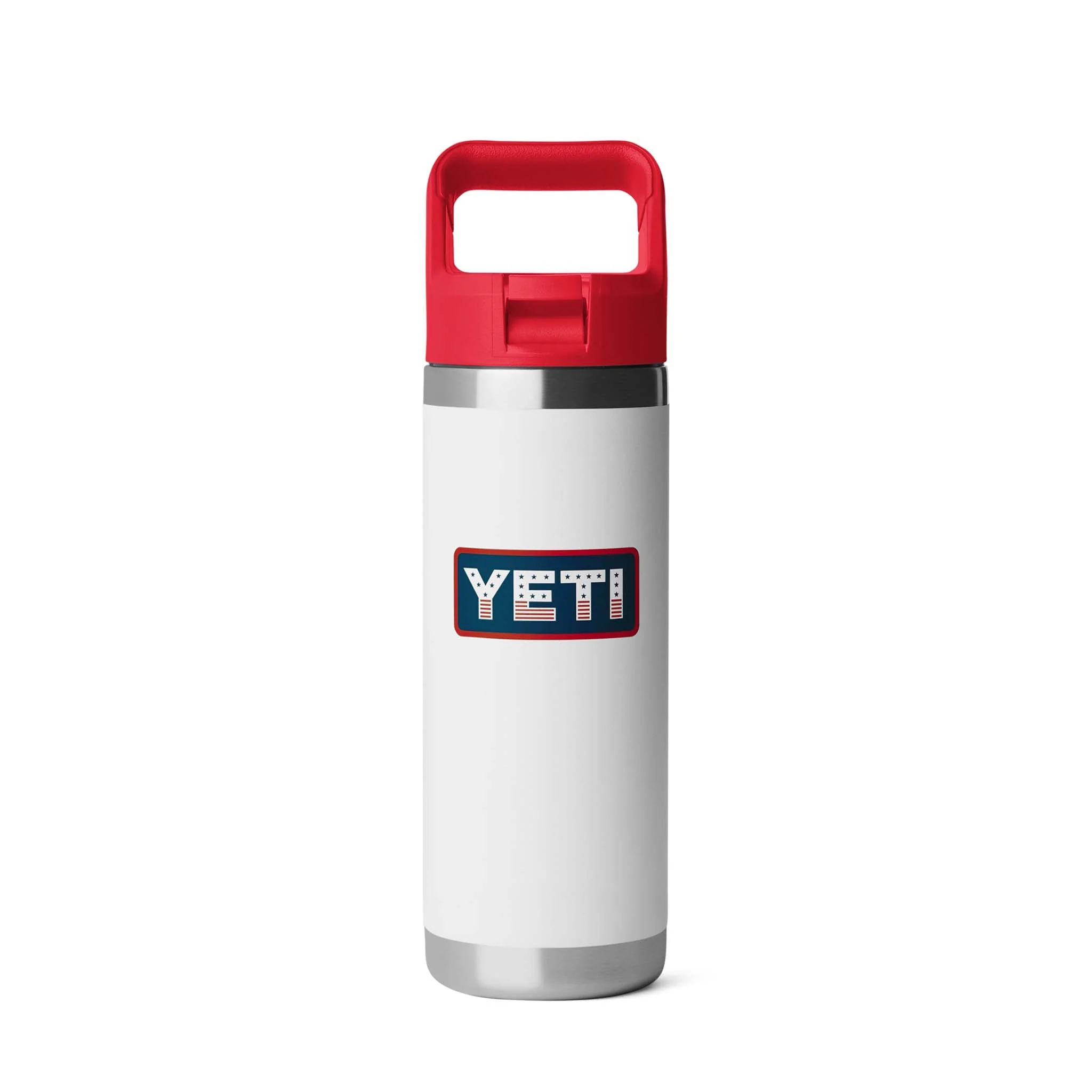 YETI Red. White. and Navy Rambler 18oz Chug Bottle - luluinthesky