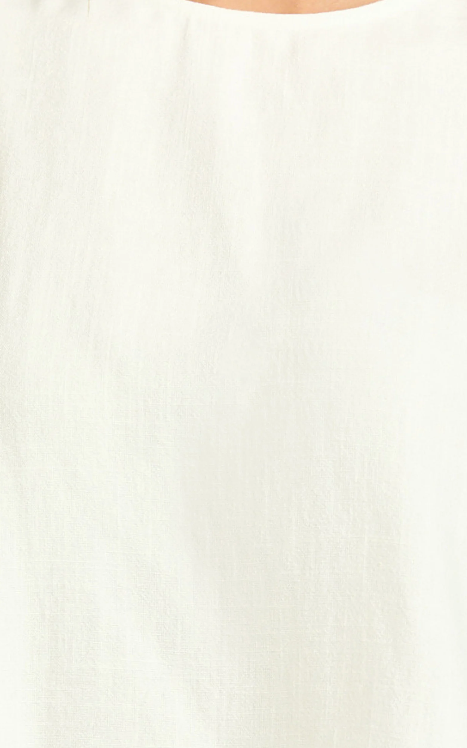 Eddie Top - Linen Blend Shell Top in White