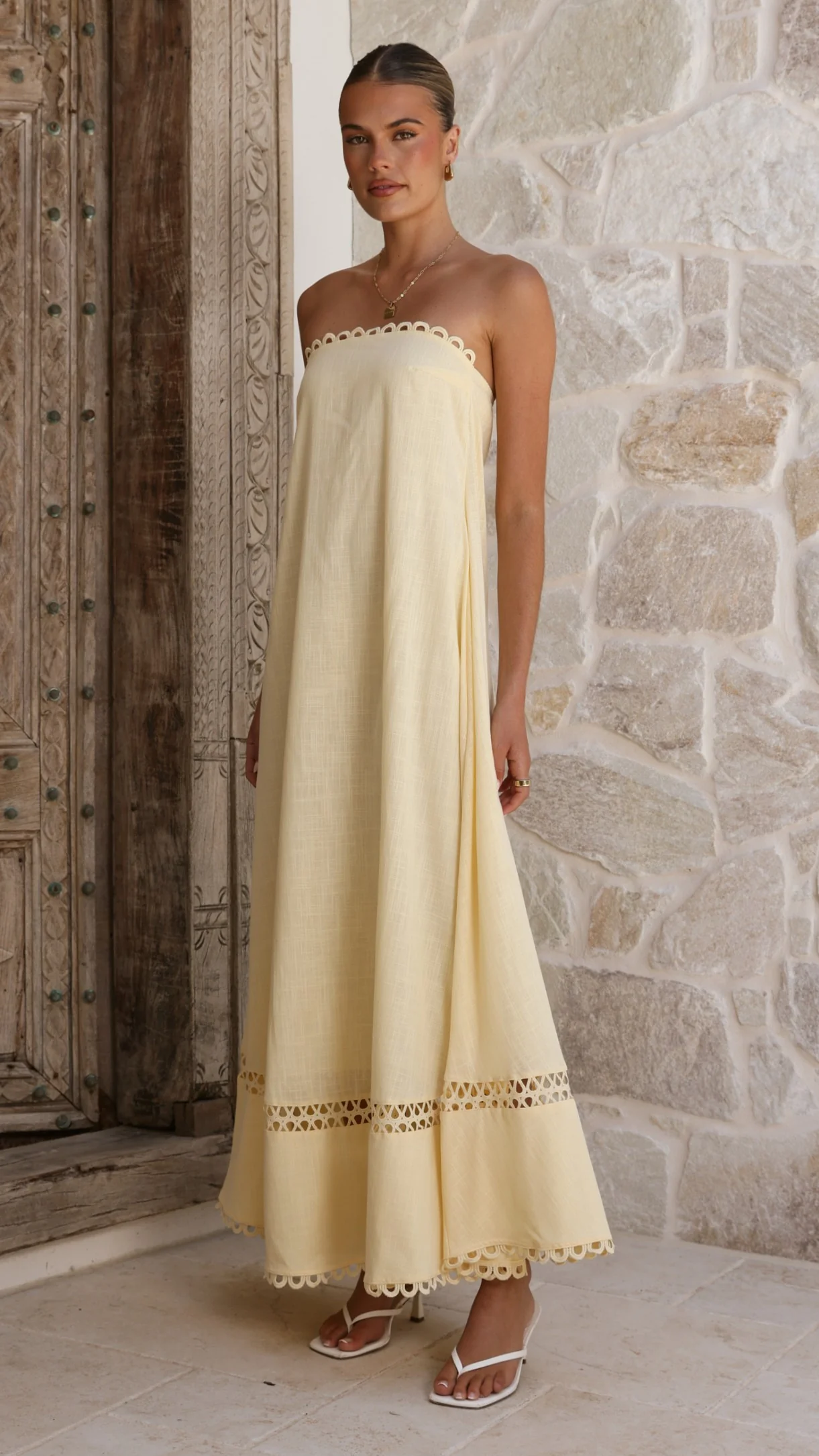 Sandra Maxi Dress - Yellow - luluinthesky