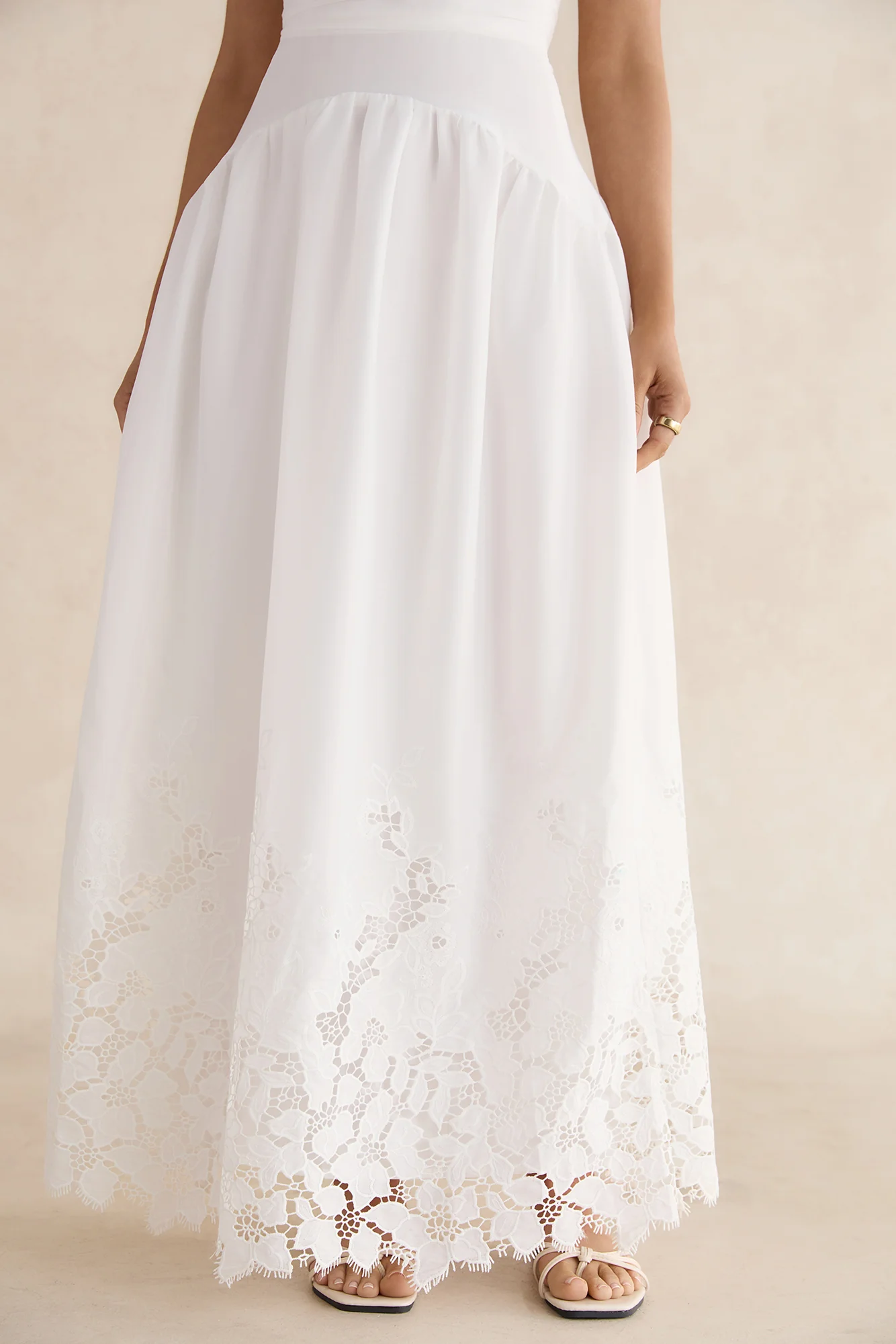Delicate Dreams Strapless Maxi Dress White