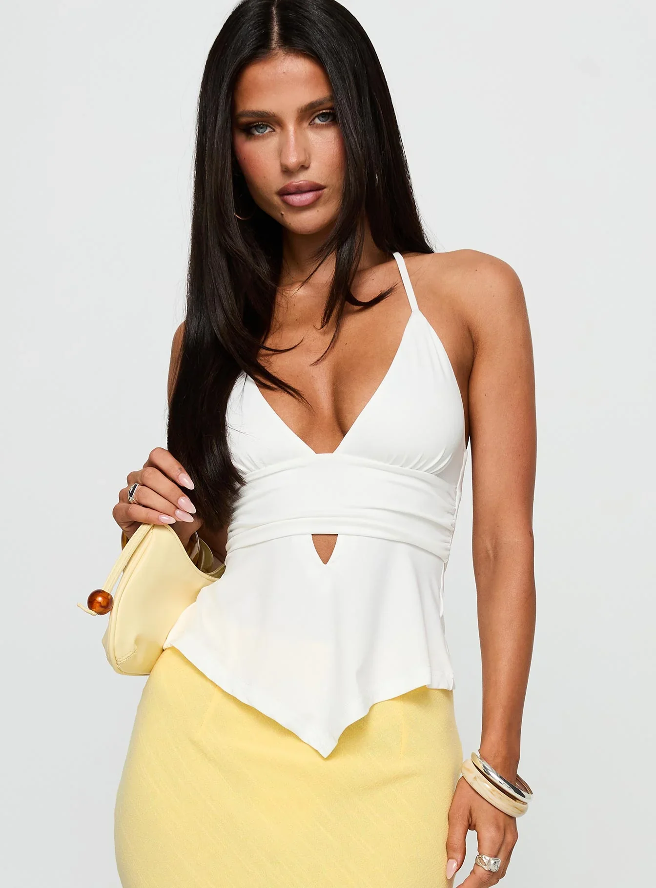 Averee Halter Top White