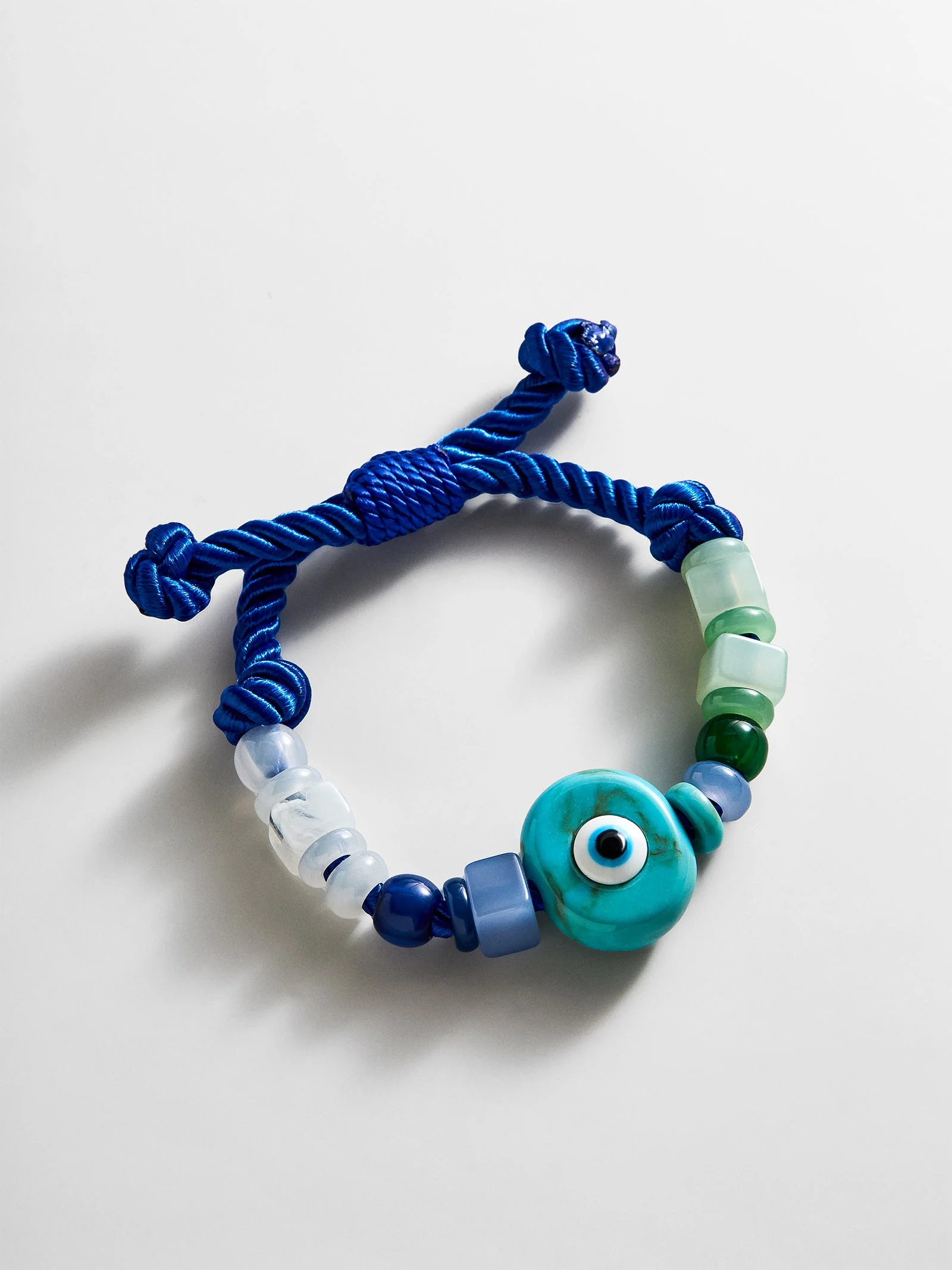 Bright Eyed Beaded Bracelet - Blue