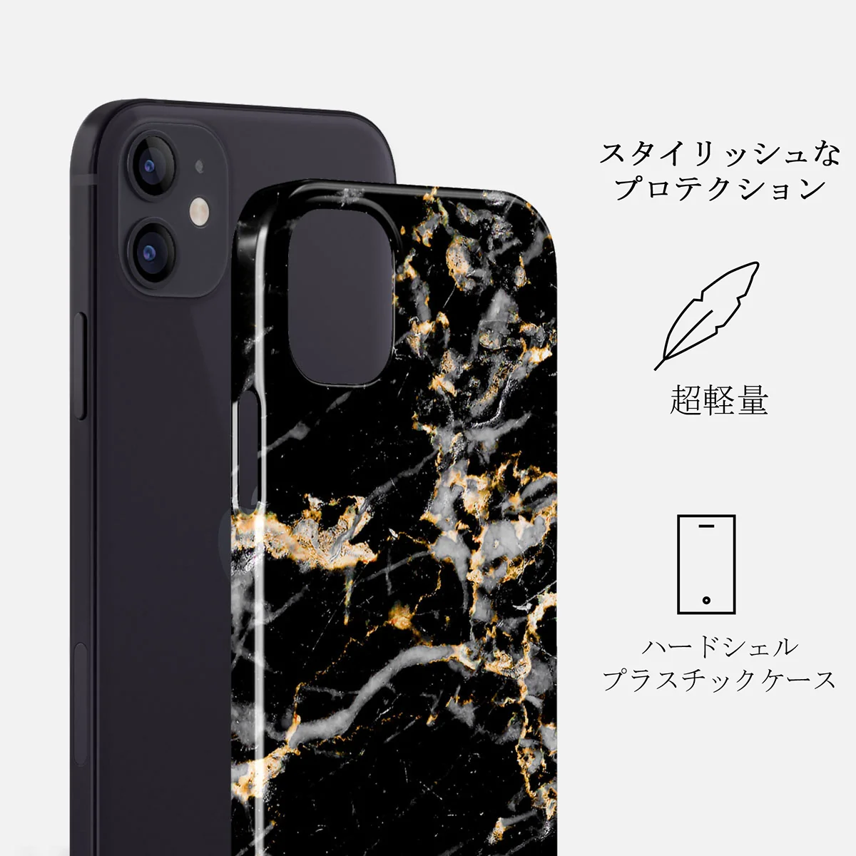 Make A Wish - Gold Marble iPhone 12 Mini ケース