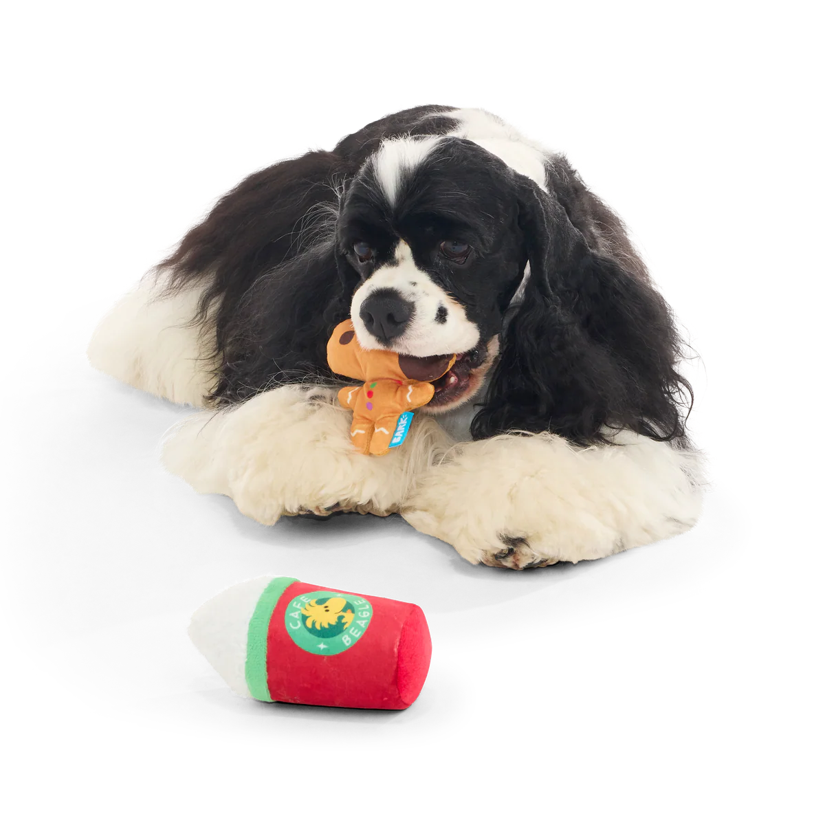 Gingersnoop Latte Multi Part Plush Dog Toy