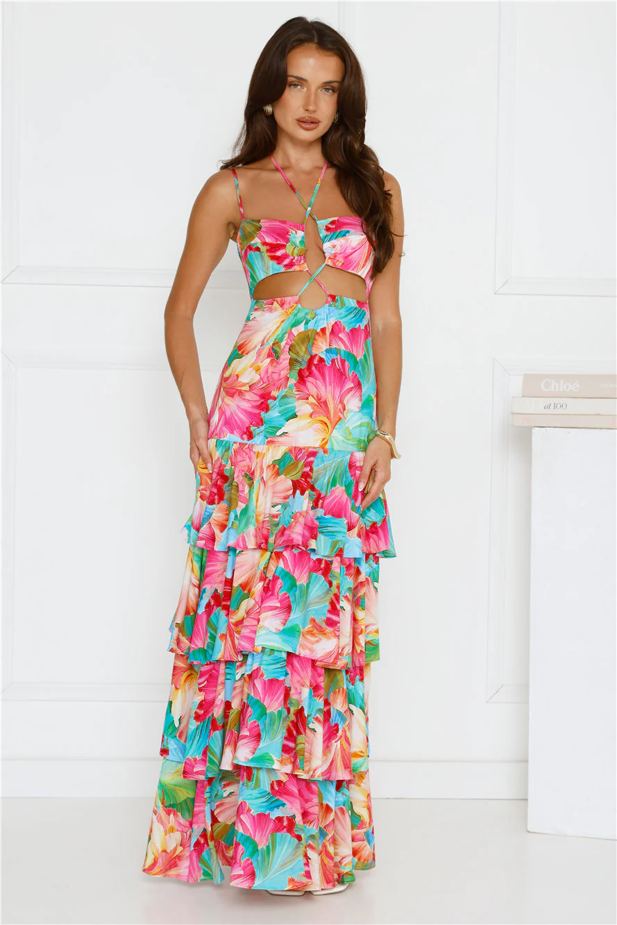 Fiesta In Paradise Maxi Dress Floral