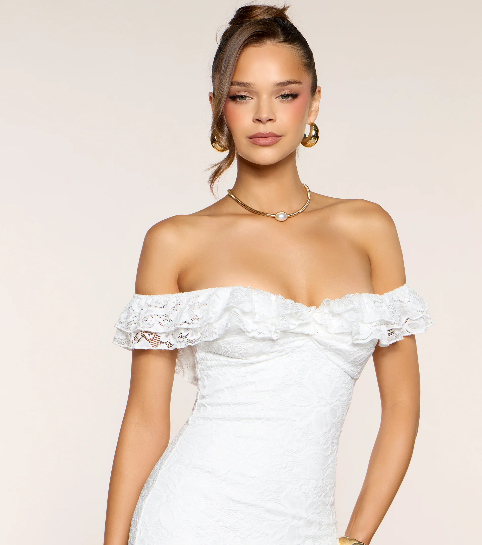 Rosé And Romance Lace Mini Dress - luluinthesky
