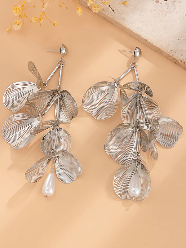 Geometric Tasseled Drop Earrings