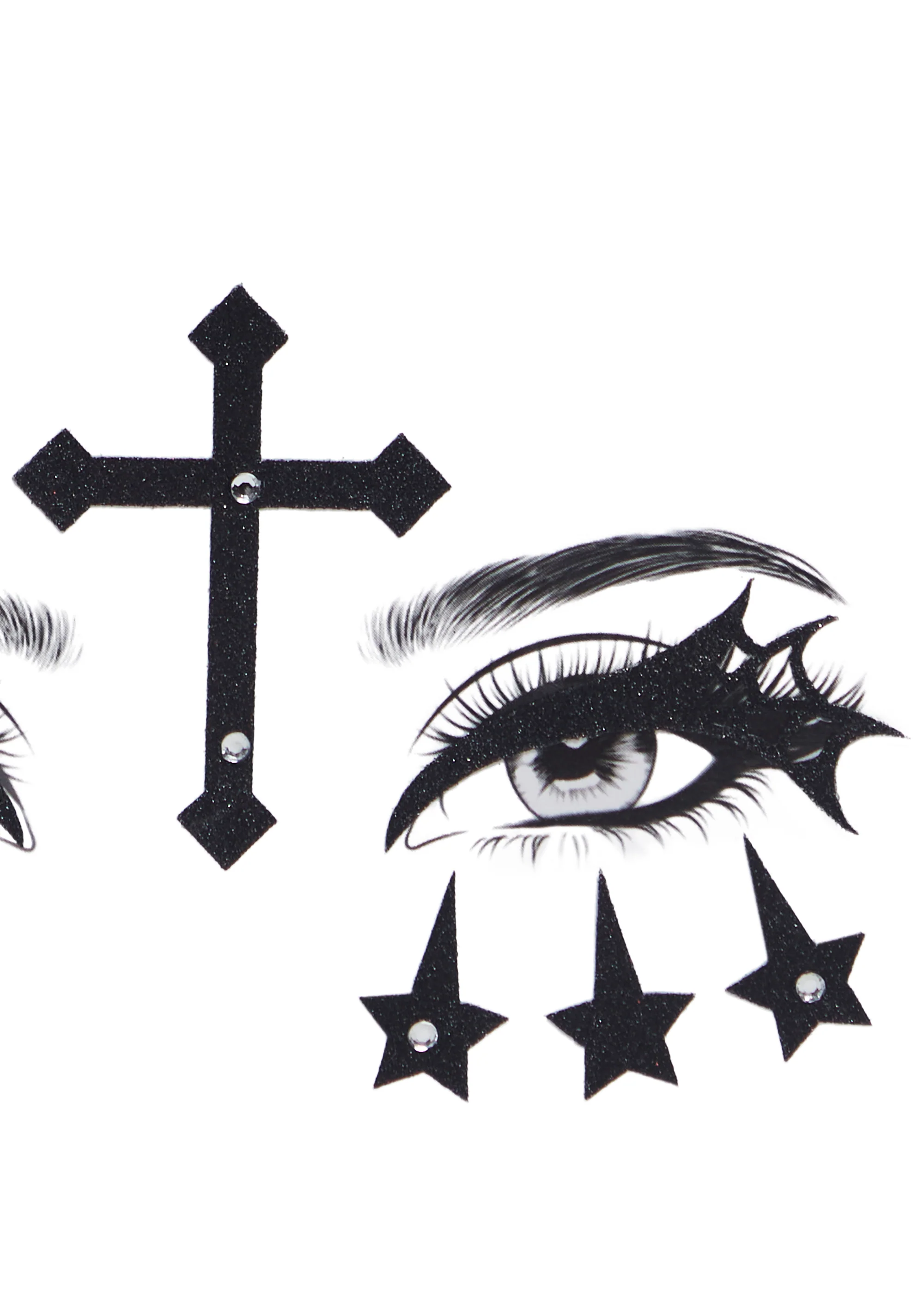Gothic Glimmer Face Gems