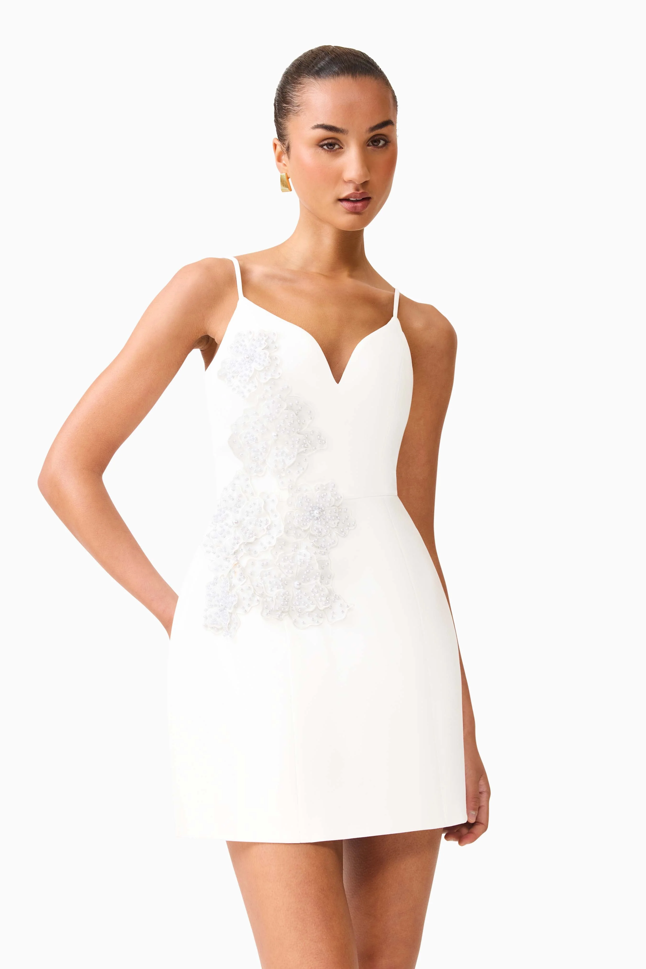 Stella Tulip Mini Dress in White