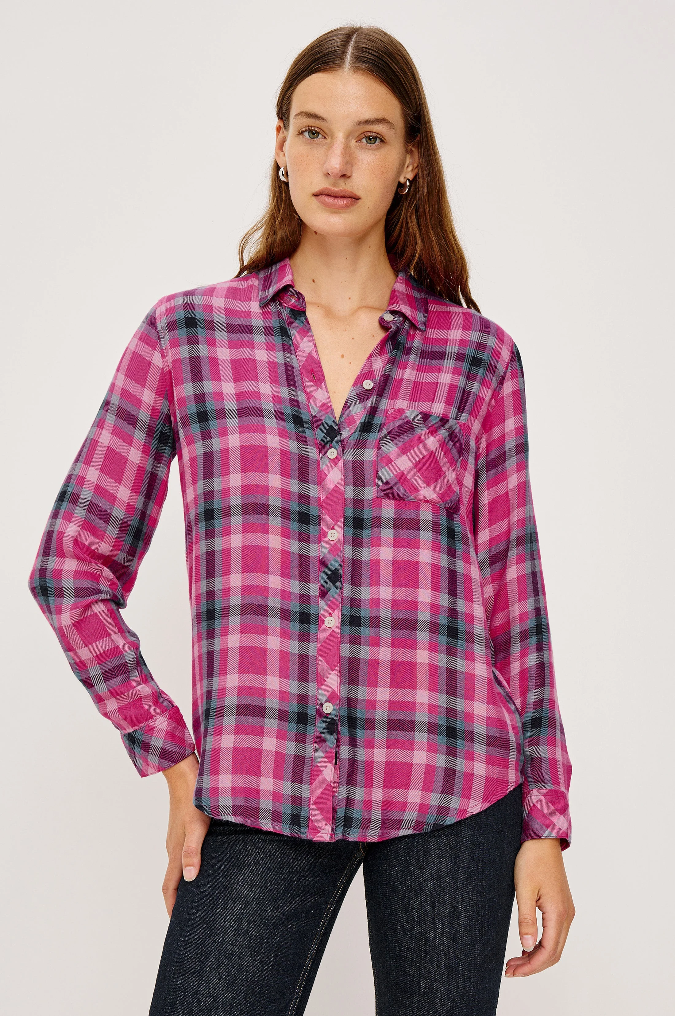 Hunter Shirt - Magenta Stone Blue
