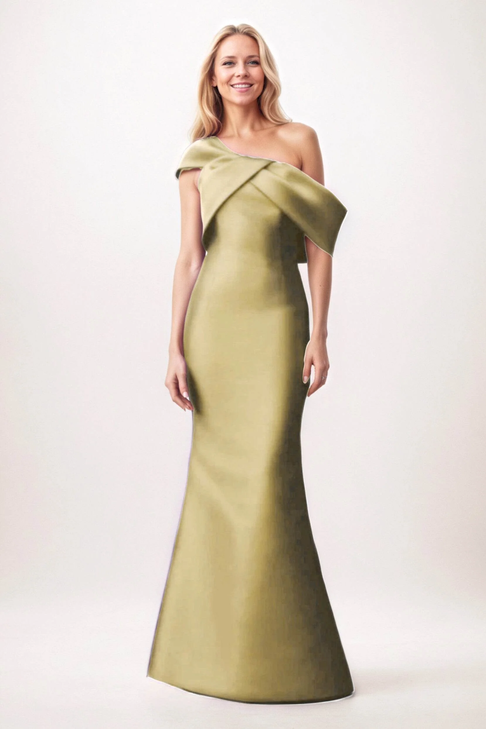 Trumpet-Mermaid Maxi Satin Mother of the Bride Dresses CM0384
