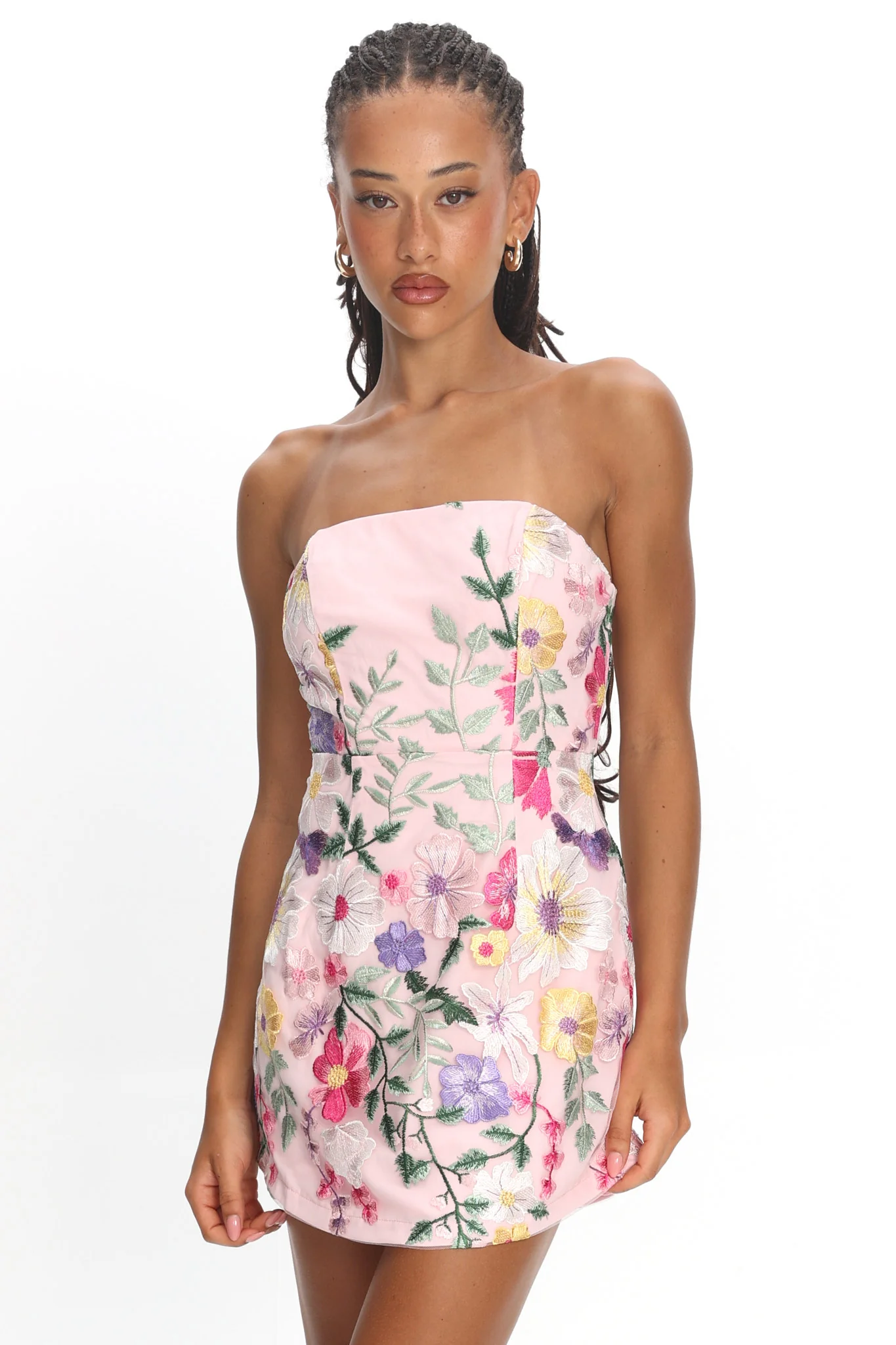 Entered The Chat Strapless Mini Dress Multi - luluinthesky