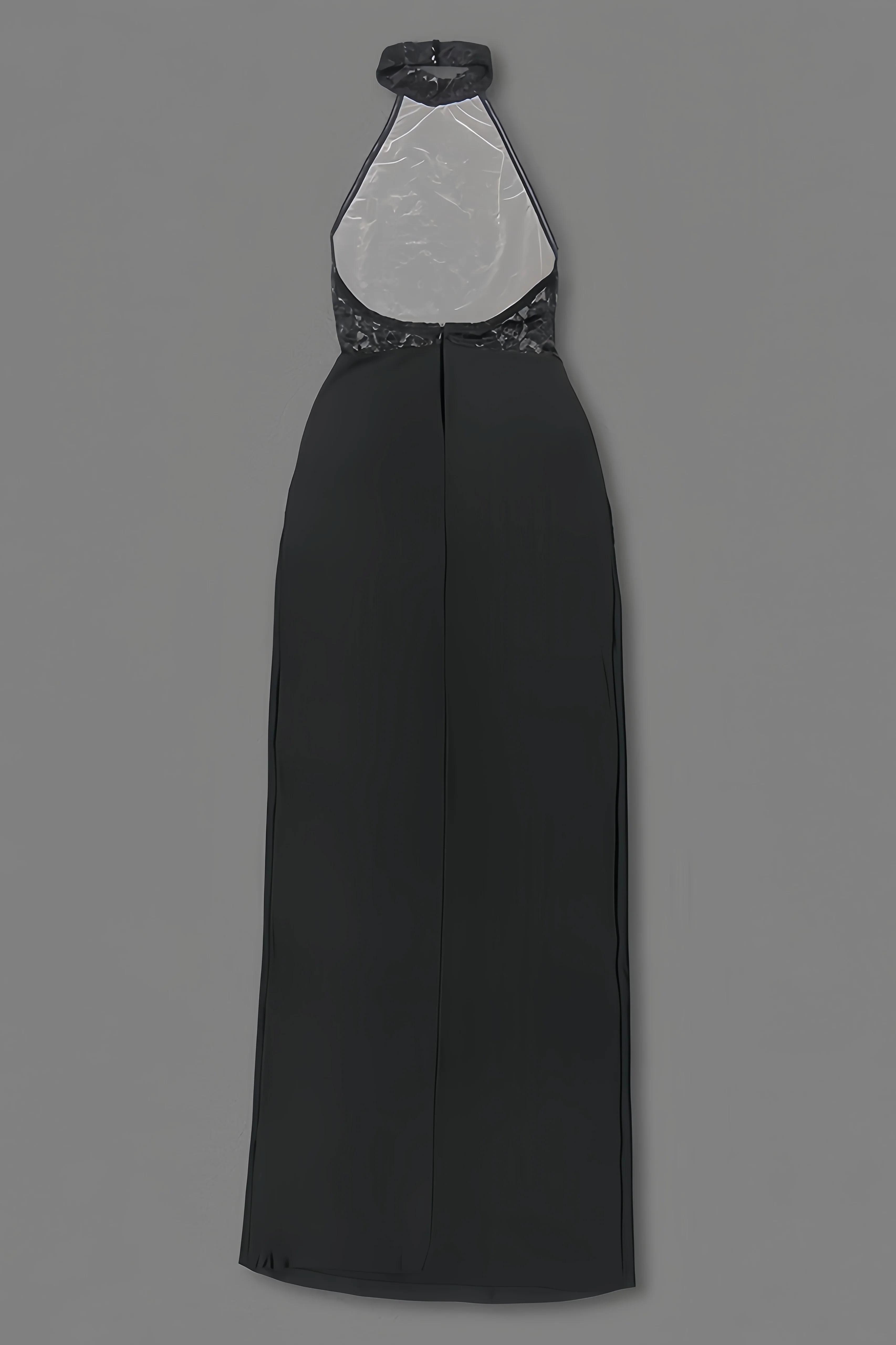 Beli Black Lace Slim Maxi Dress