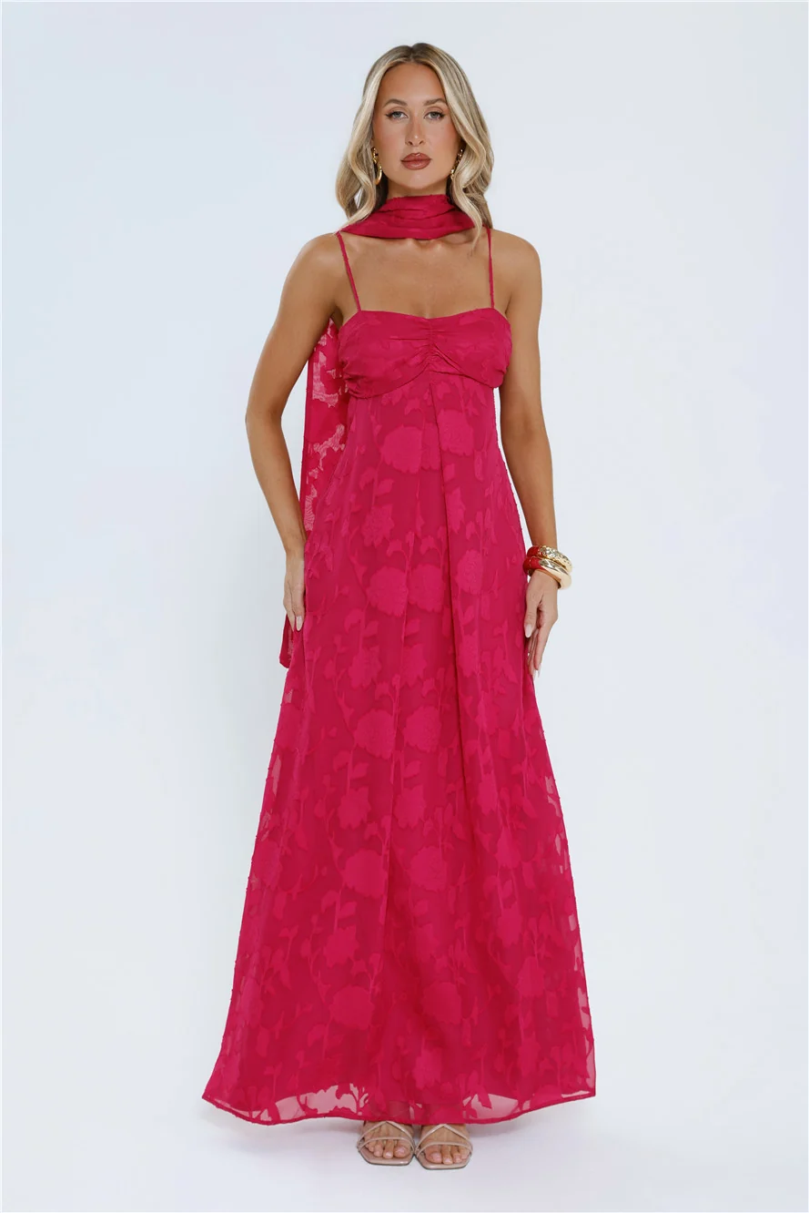 Flirt With Fire Maxi Dress Pink