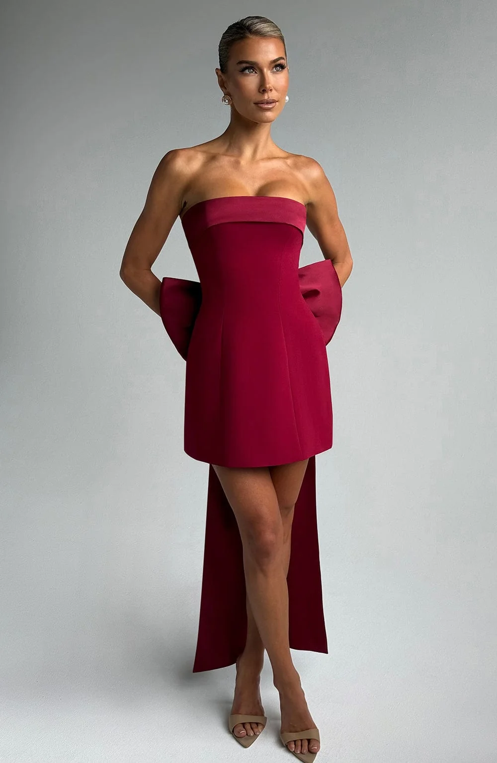 Barbara Mini Dress - Wine
