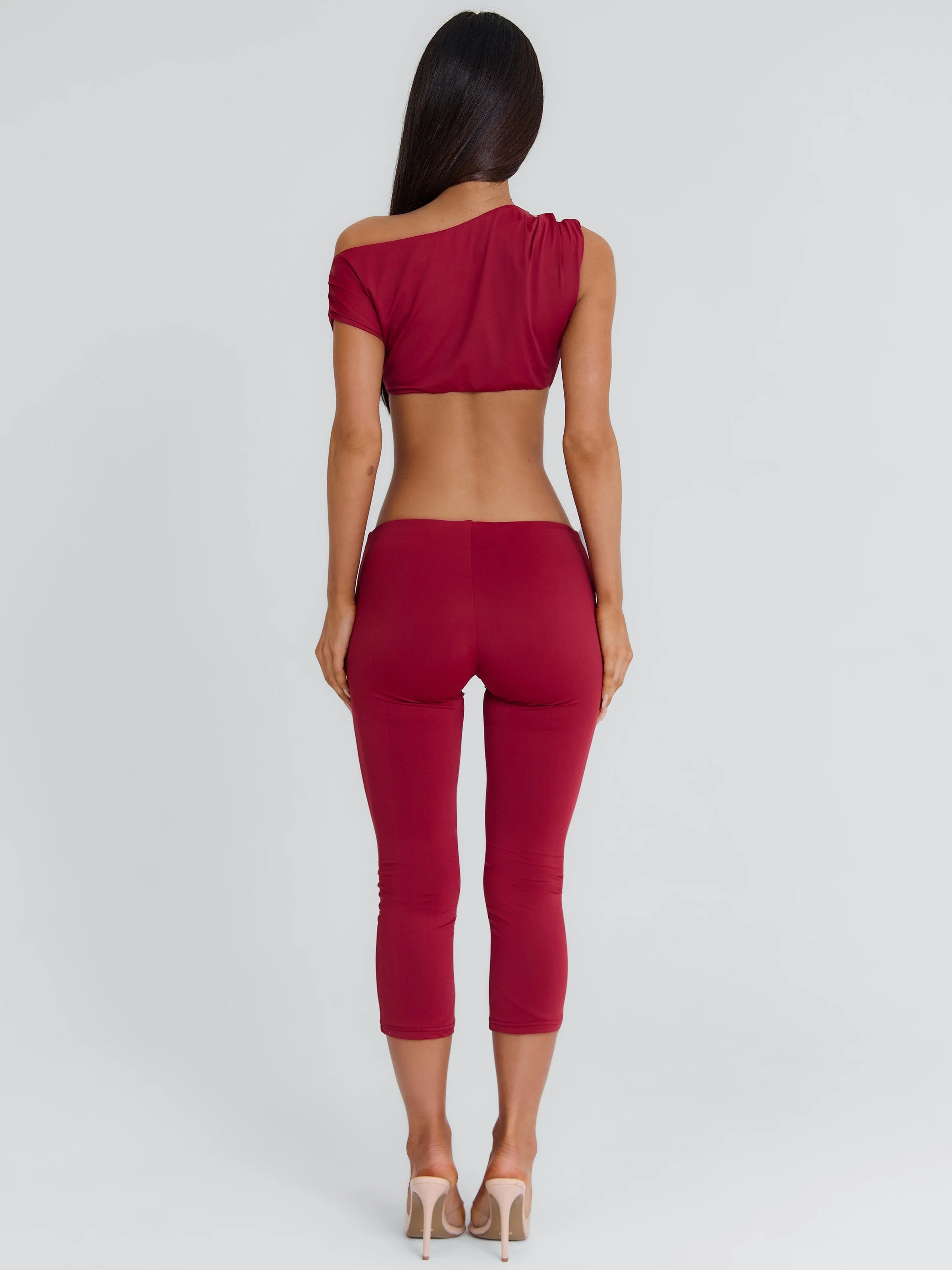 Atheena Capri Pants Deep Red