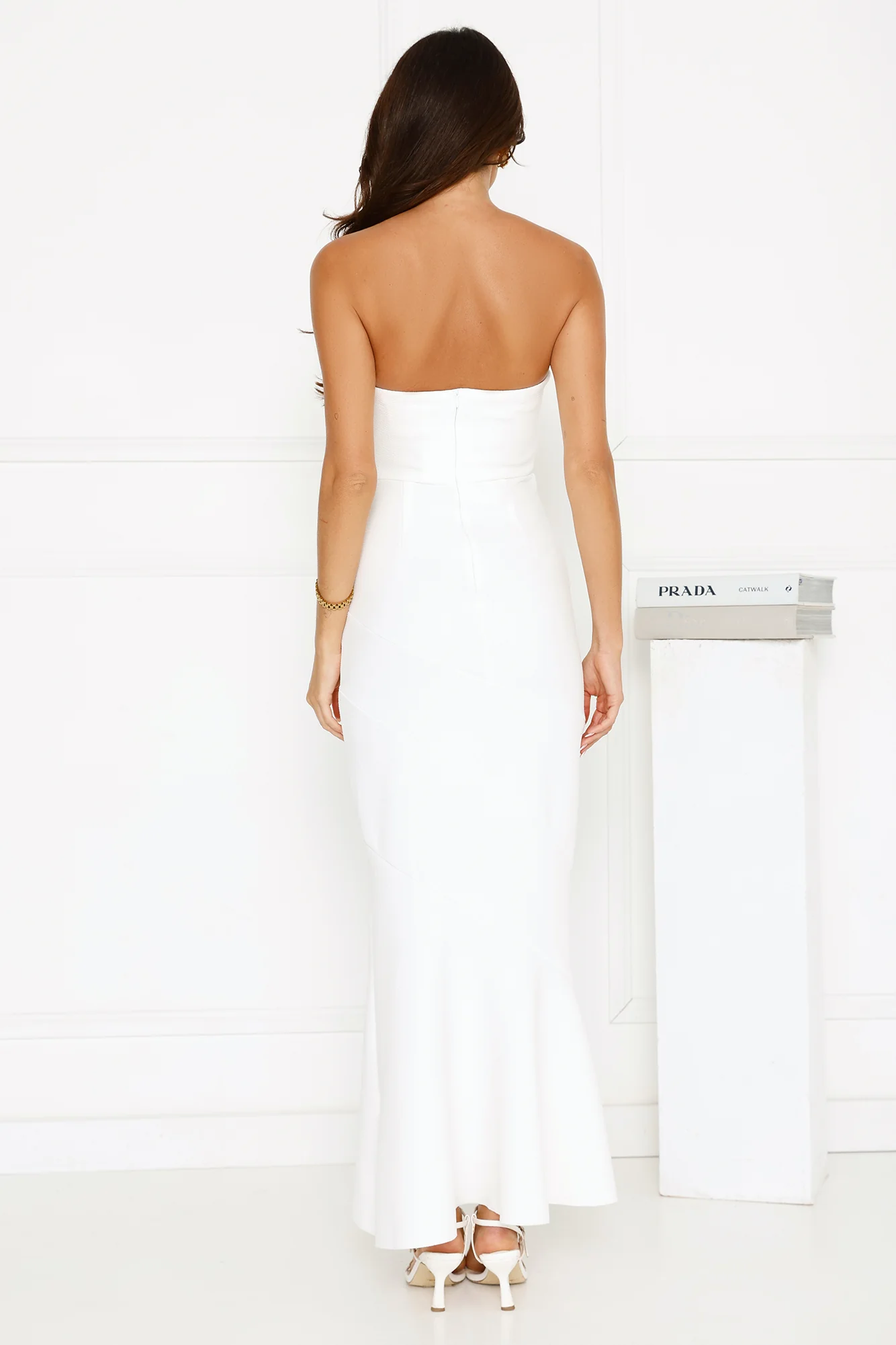 Luxe Reverie Strapless Maxi Dress White - luluinthesky