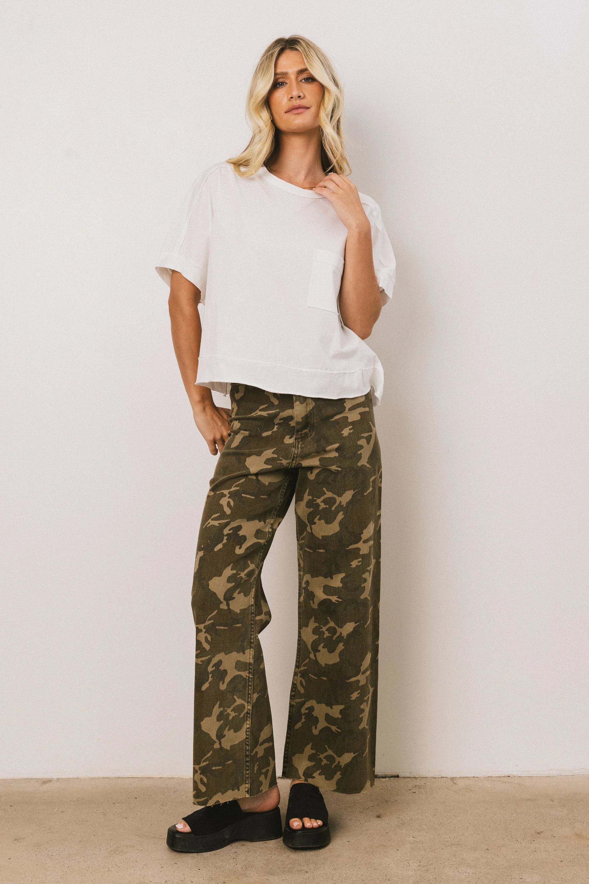 Ria Boxy Tee in White