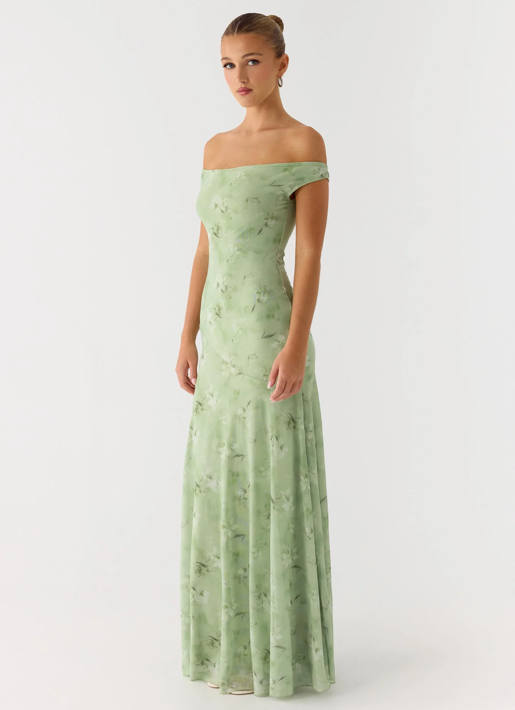 Wasting Time Maxi Dress - Blurred Lime
