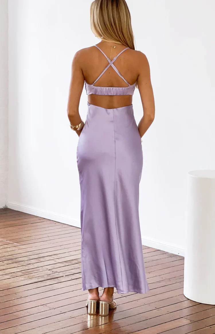 Taleah Lilac Cut Out Maxi Dress