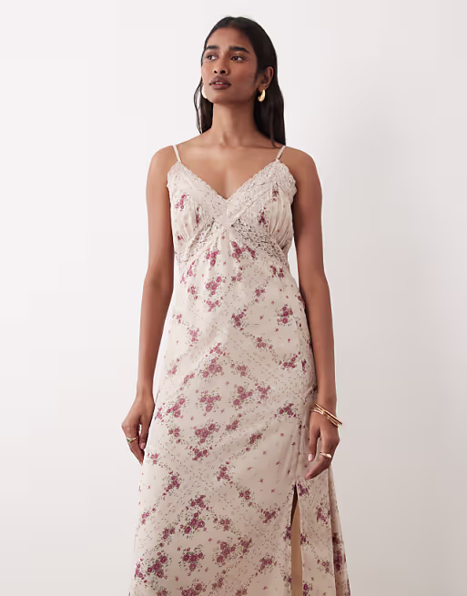 Miss Selfridge chiffon maxi dress in floral print