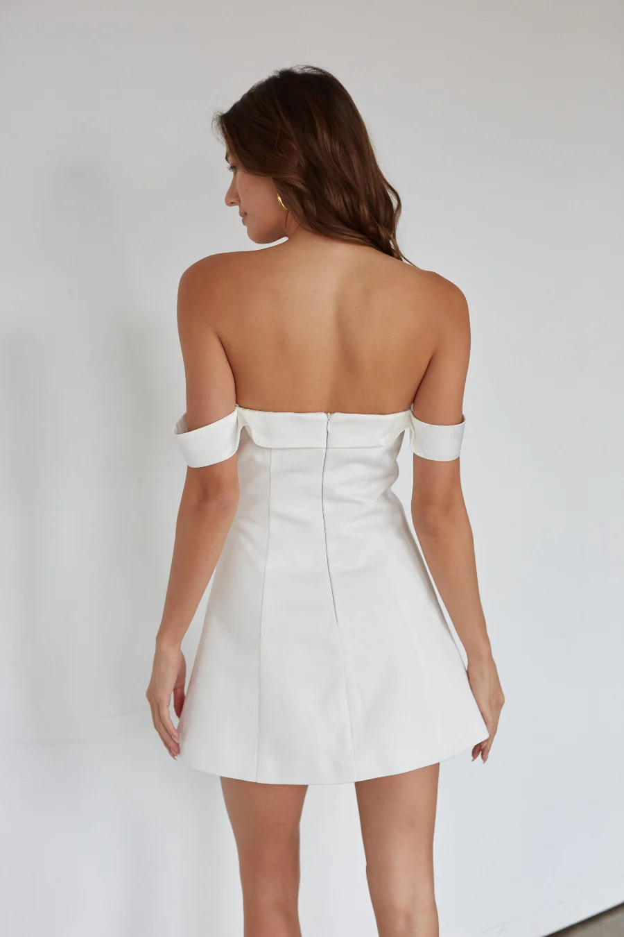 Roman Off The Shoulder Mini Dress - luluinthesky