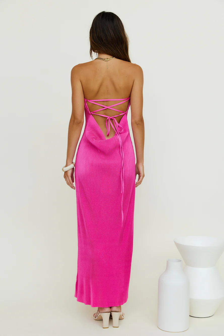Thinking Of Dusk Maxi Dress Pink