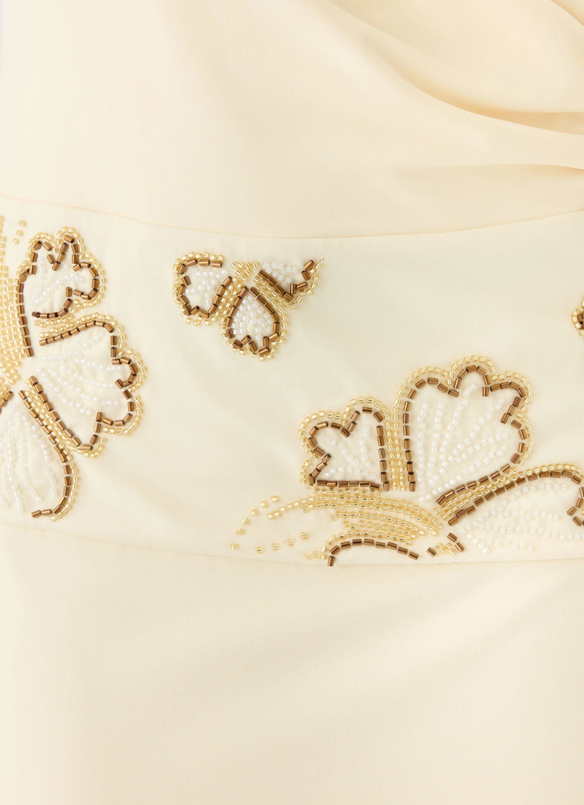 Sandrine Beaded Maxi Dress - Yellow - luluinthesky