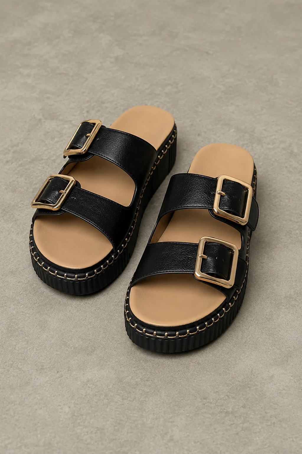Jacinta Platform Sandal in Black - FINAL SALE