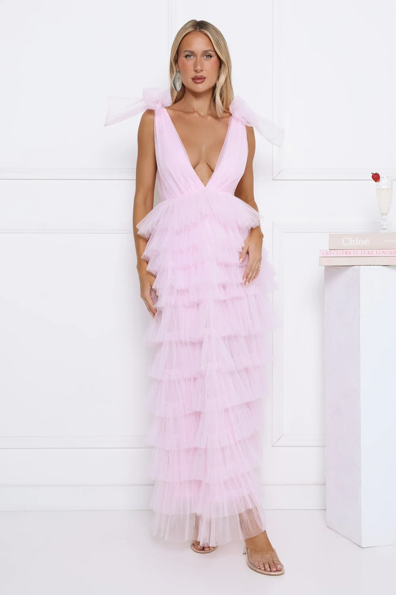 Hello Pretty Tulle Maxi Dress Pink