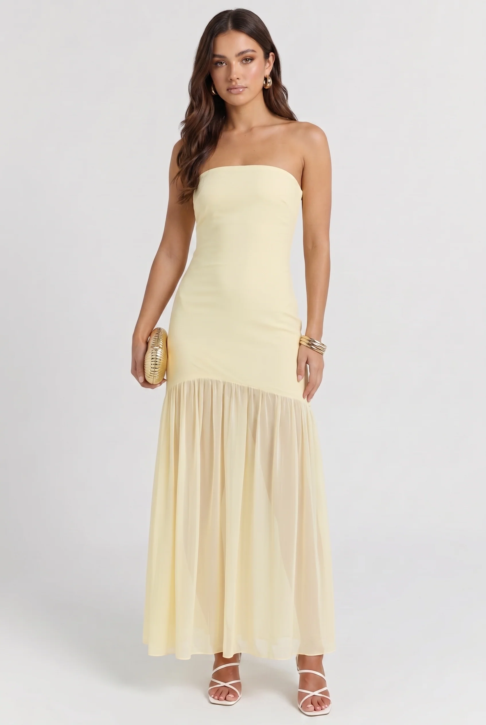 Buttercream Evening Maxi Dress