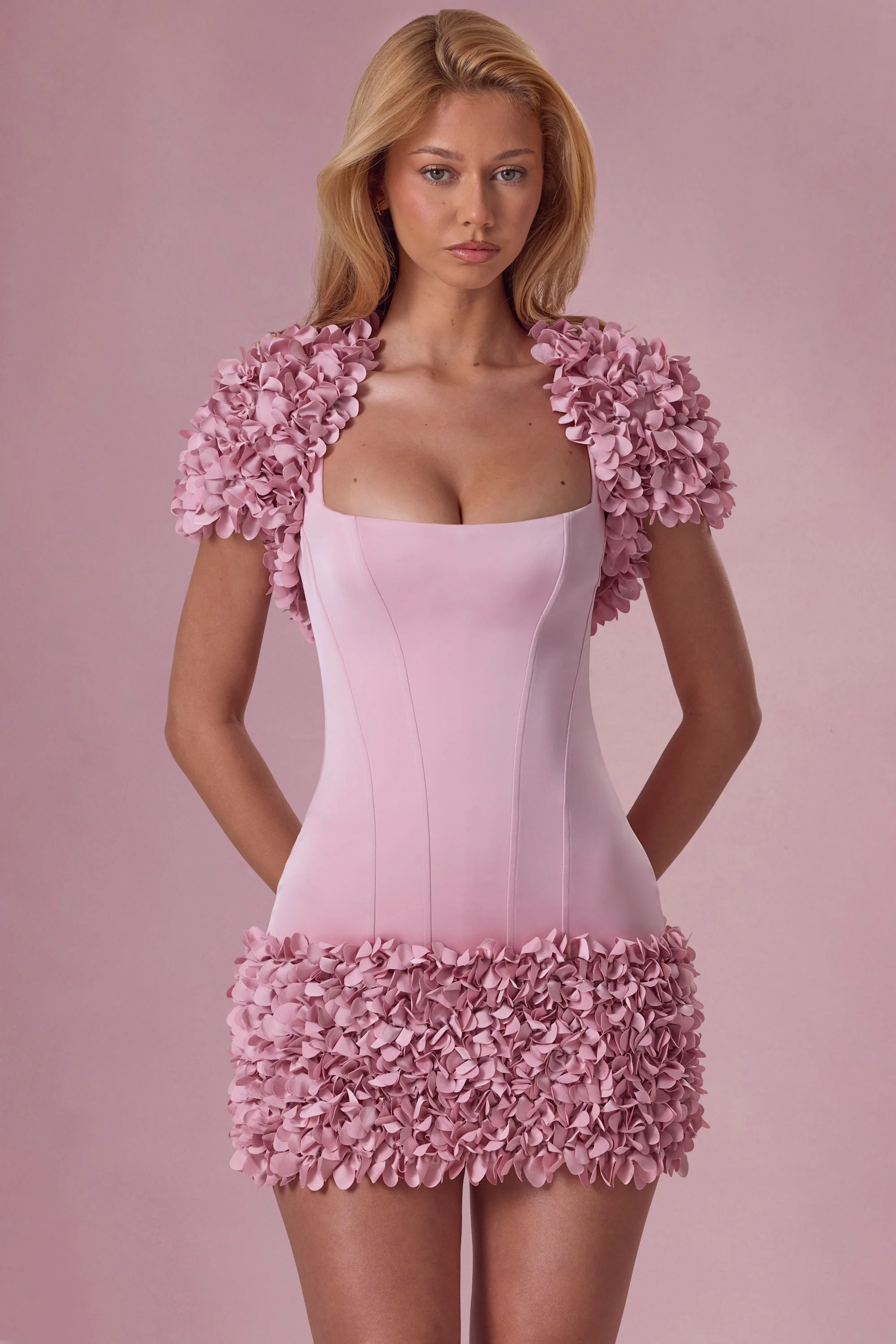 Cropped Bolero  in Blush Pink