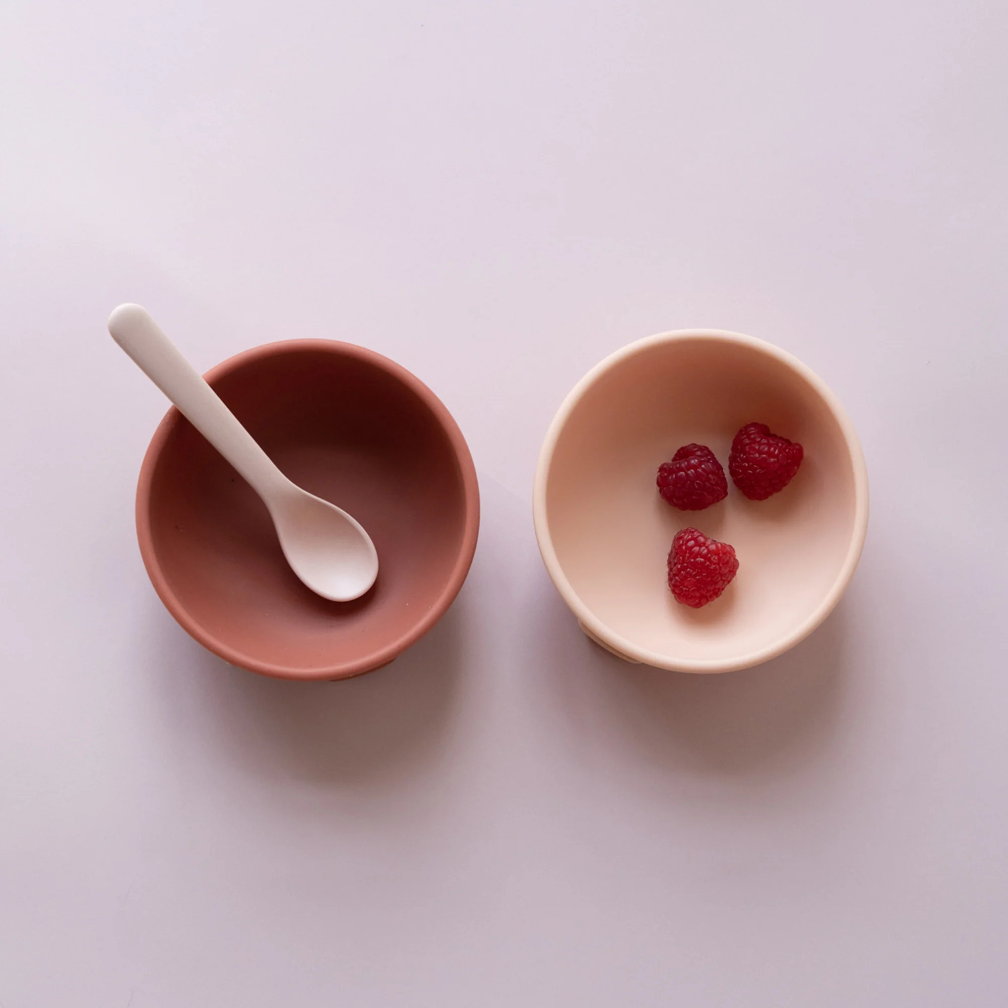 Vogeelle Silicone Suction Baby Bowl Set - Blush / Terracotta
