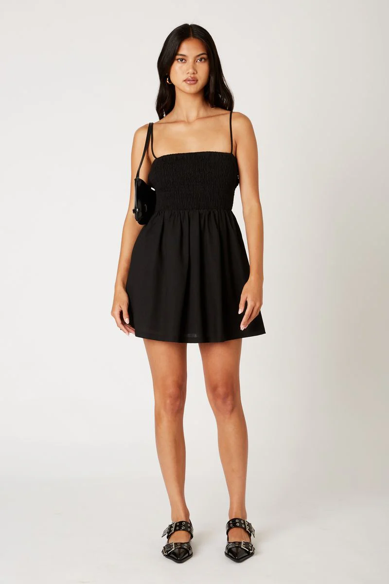 Open Back Smocked Dress