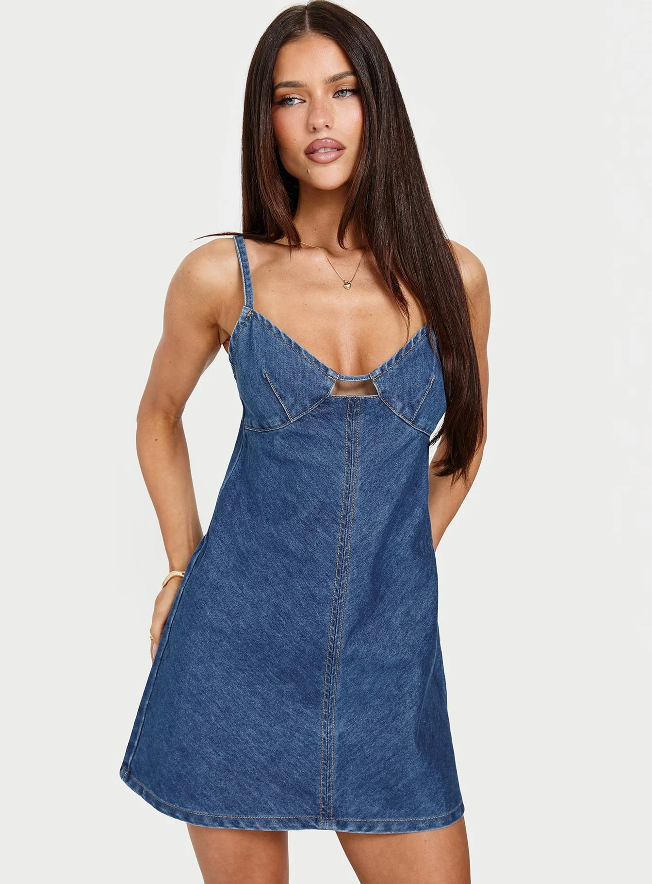 Arwen Denim Mini Dress Blue