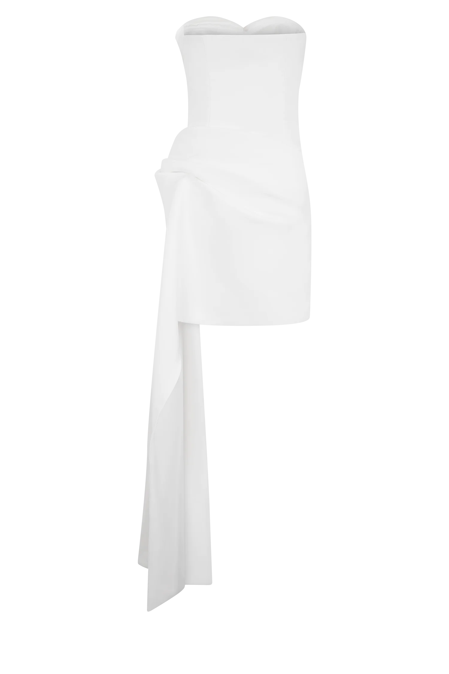 Evianna Strapless Gathered Mini Dress - White