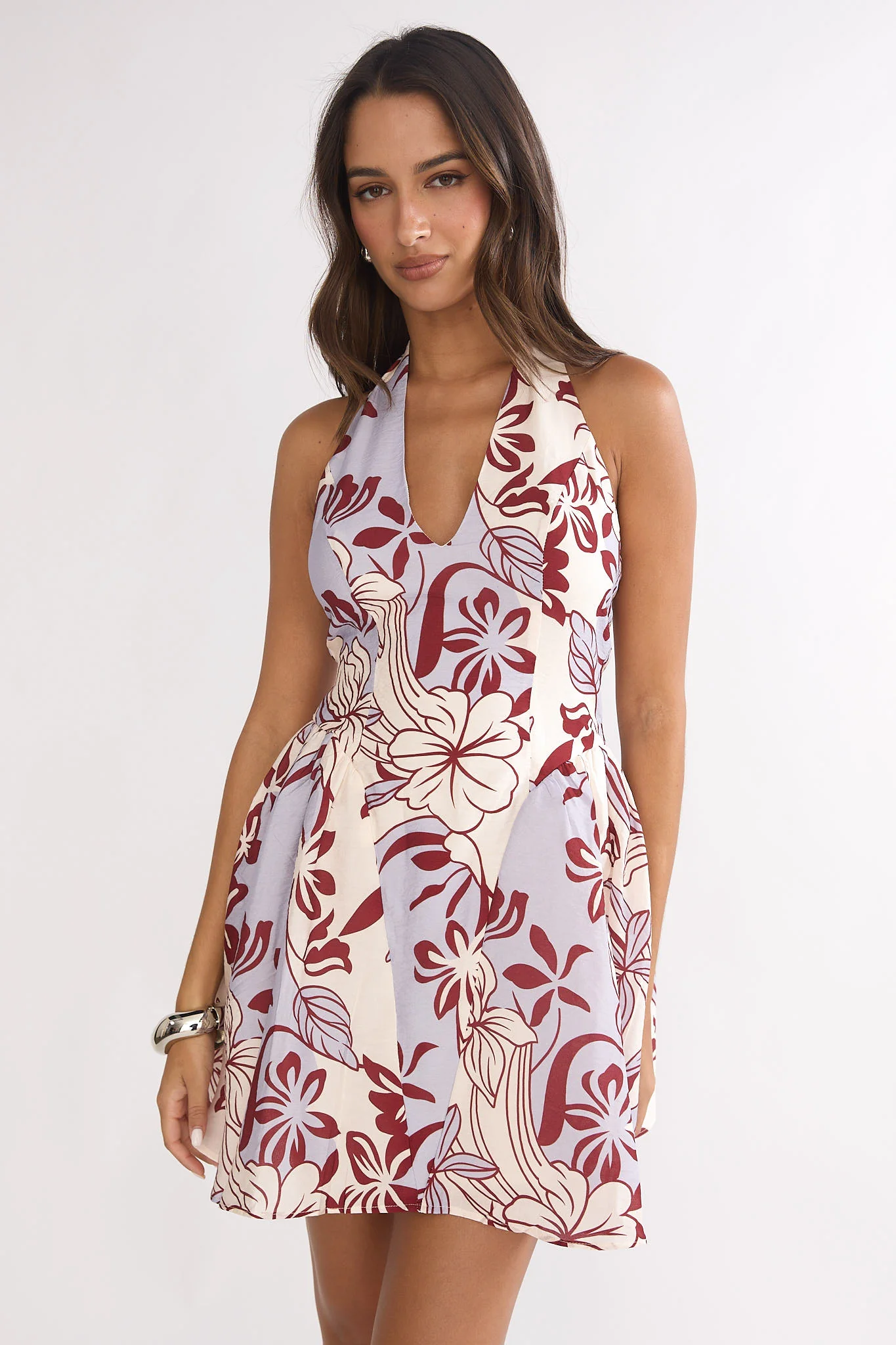 El Corazon Halterneck Mini Dress Blue