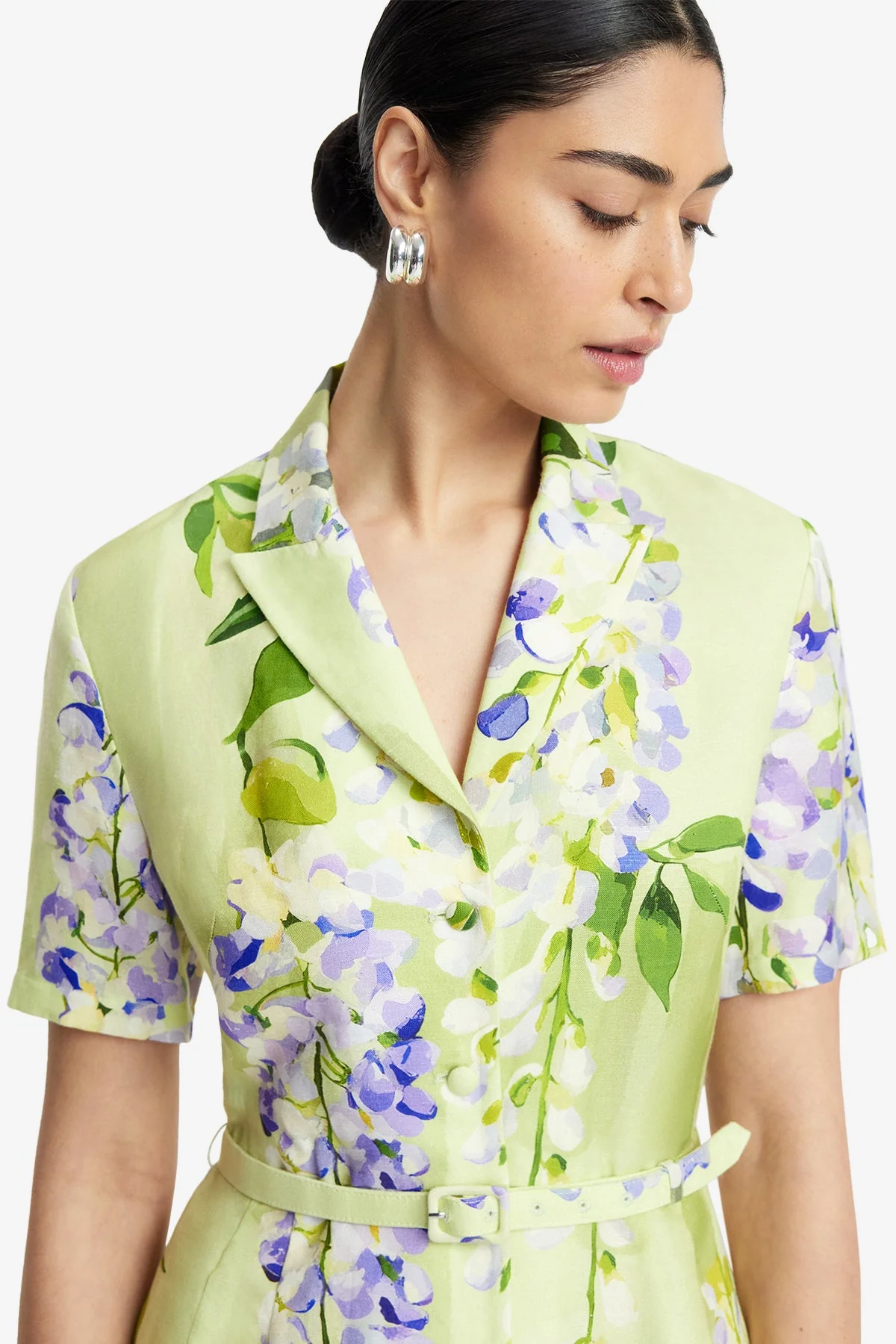 Brigitte Mini Dress - Wisteria Print