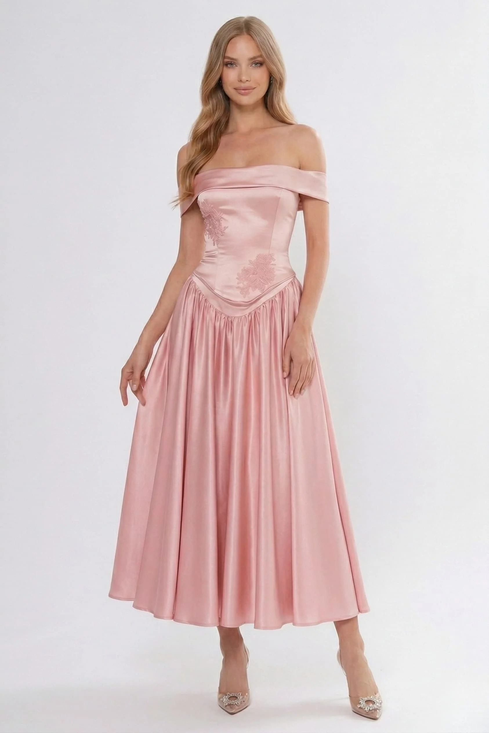 A-Line Ankle Length Soft Satin Bridesmaid Dress CG0313BM