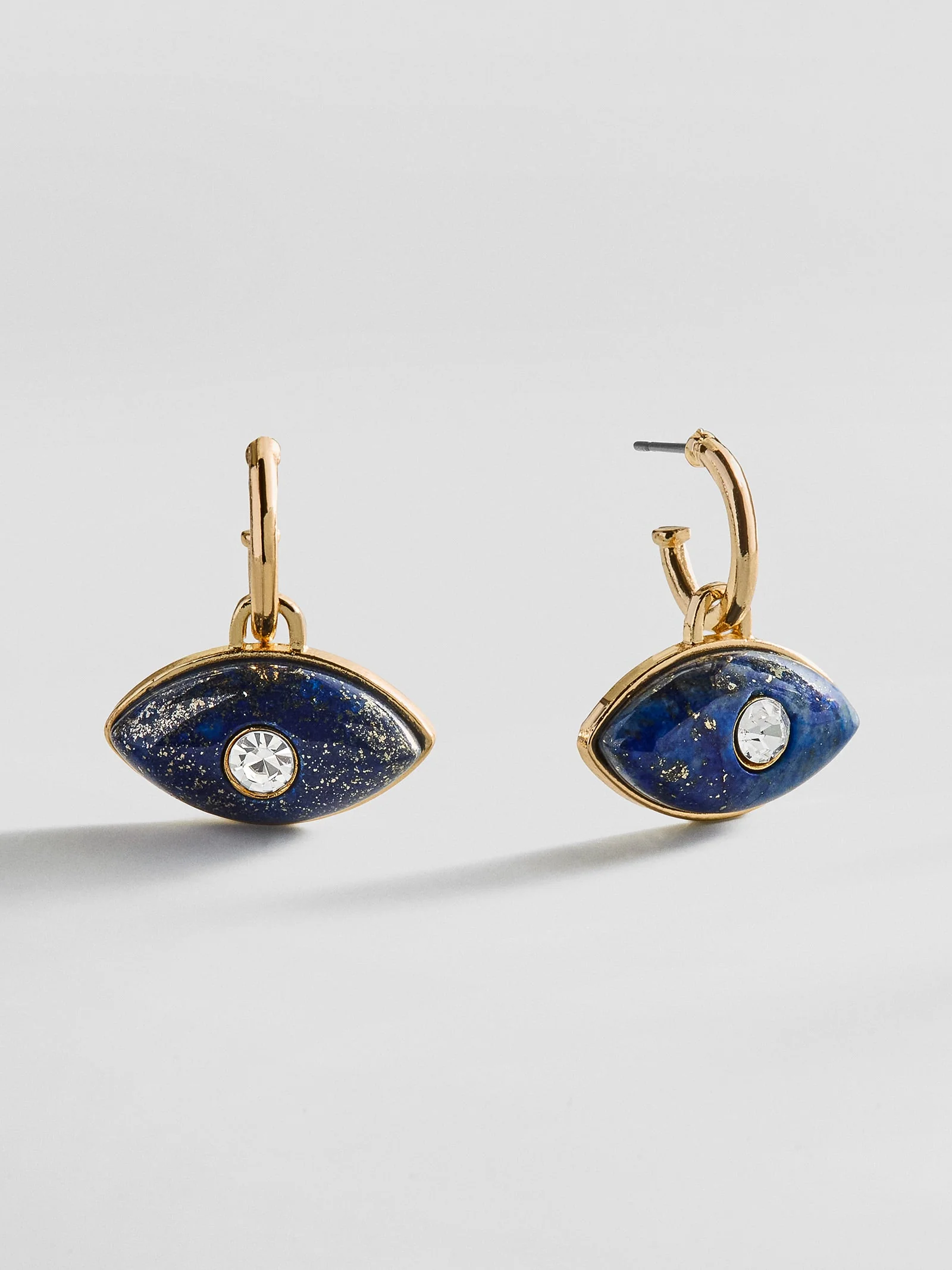 Semi-Precious Evil Eye Earrings - Gold/Blue