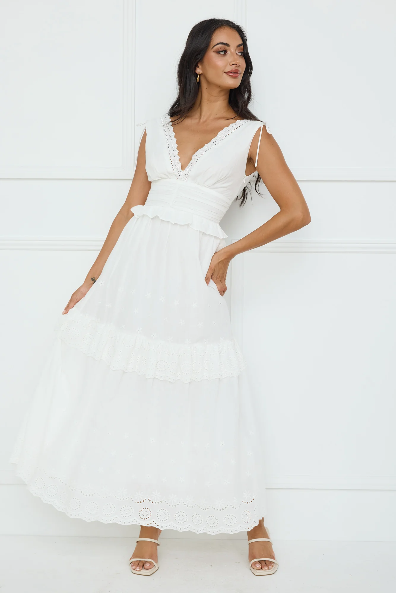 Desert Oasis Maxi Dress White - luluinthesky