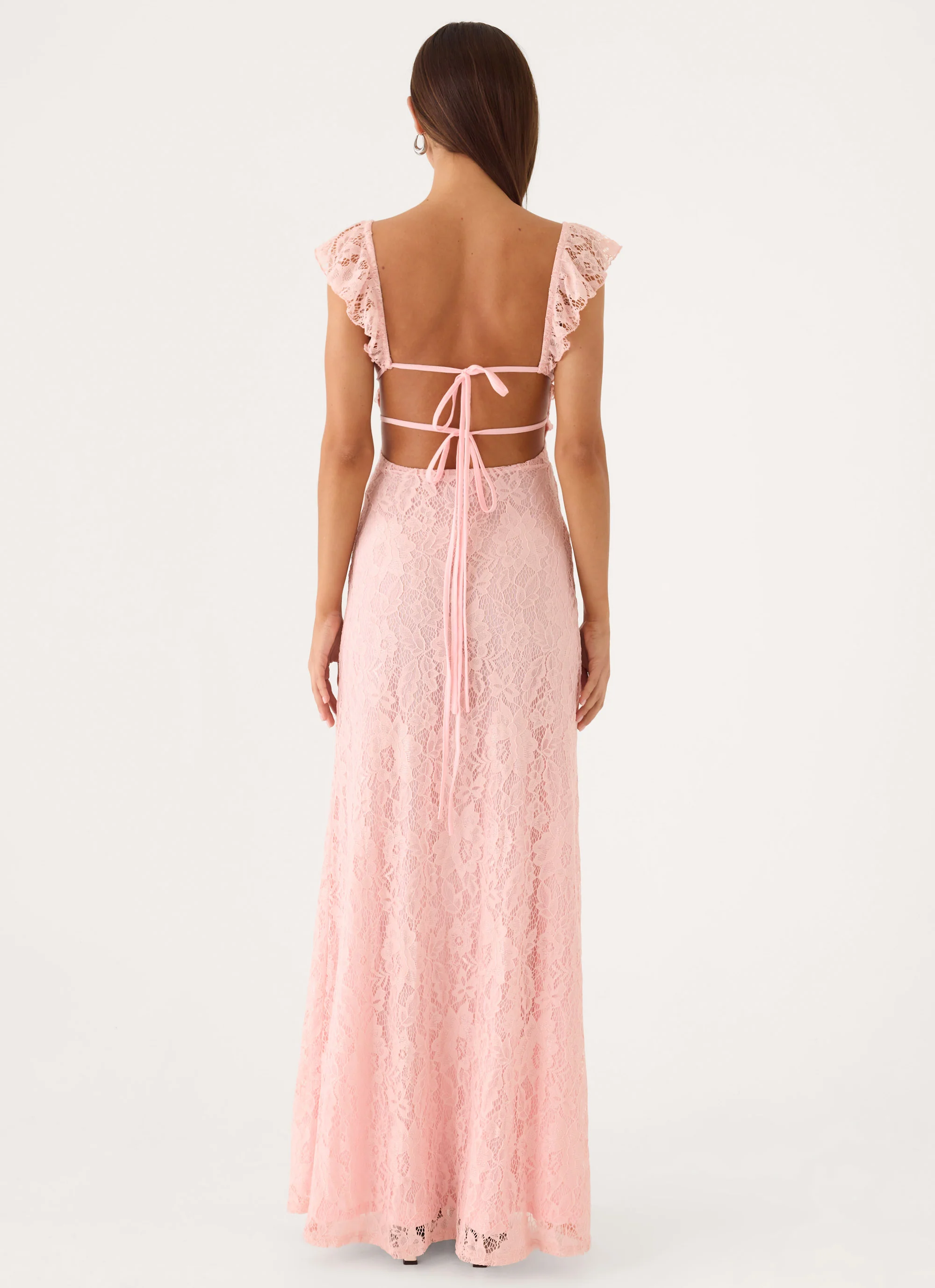 Giulia Lace Maxi Dress - Pink