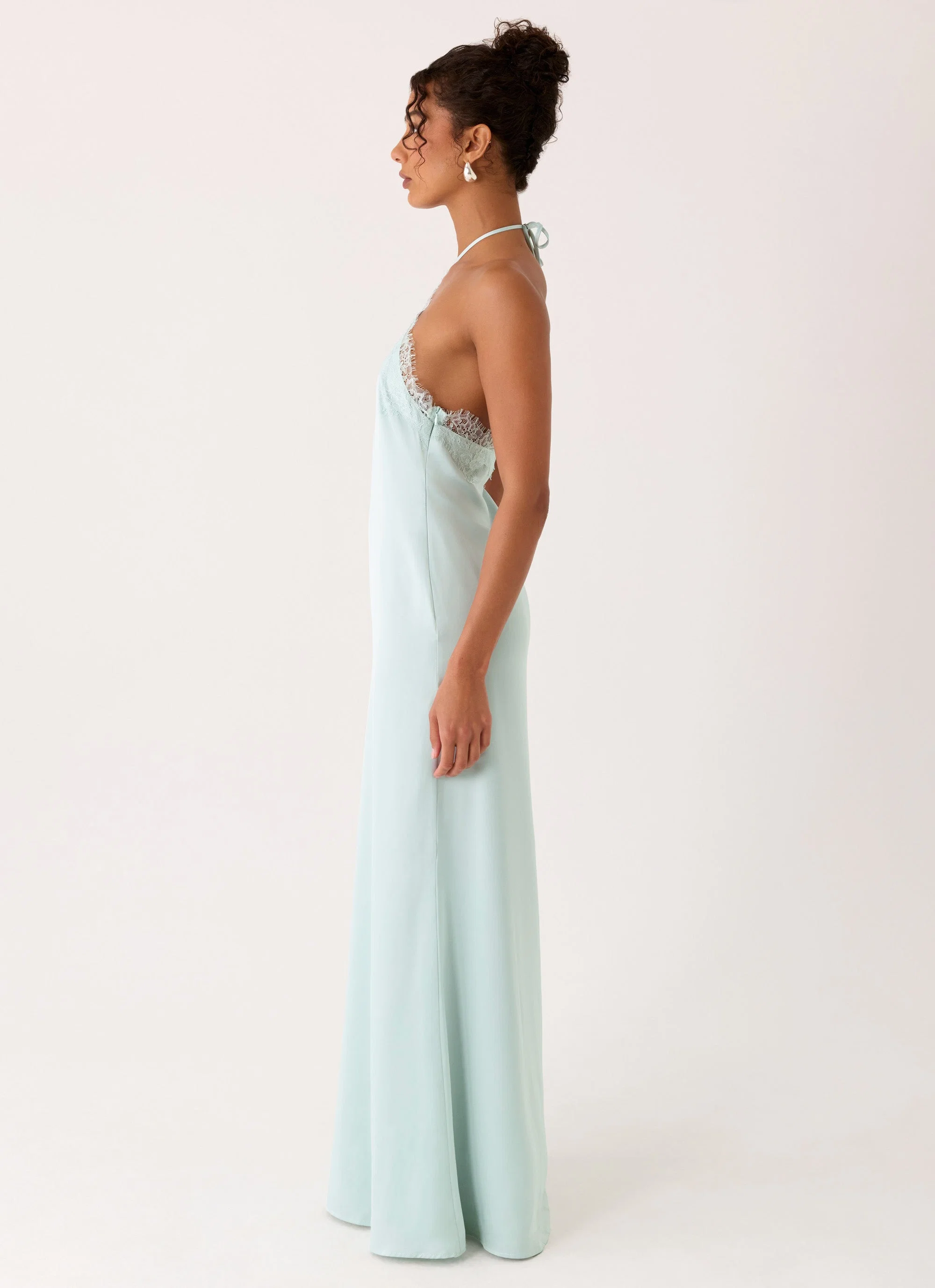 Samaria Halter Maxi Dress - Aqua