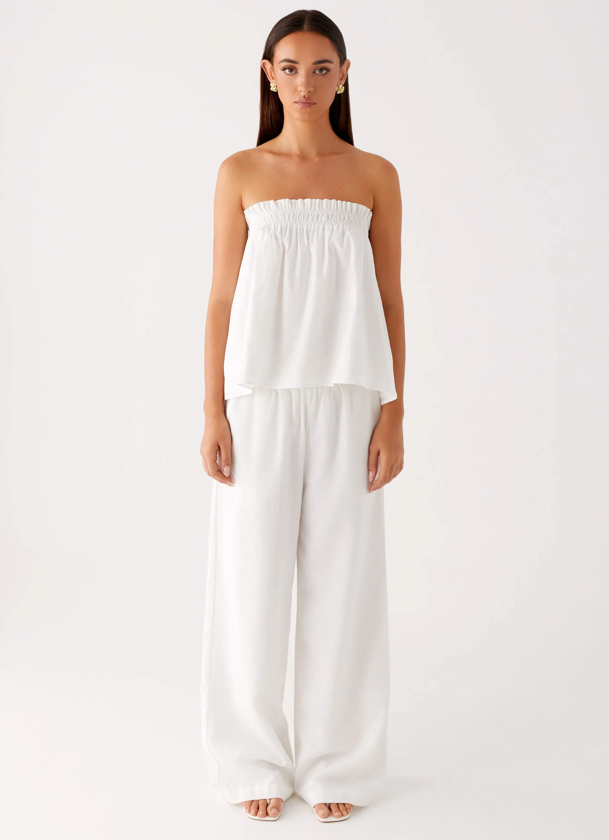 Wynter Babydoll Top - White